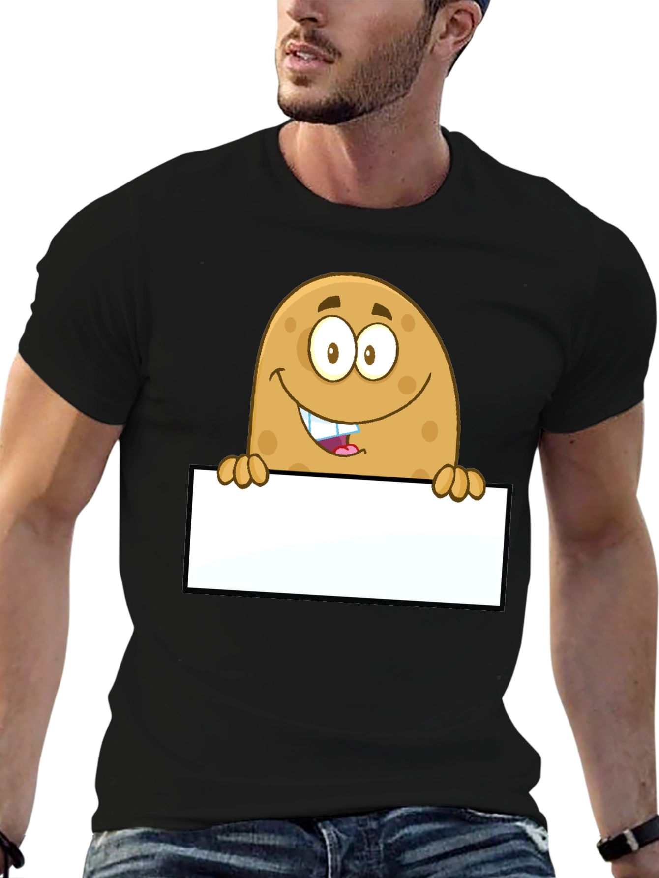 Funny Potato Cartoon Graphic Novelty T-Shirt