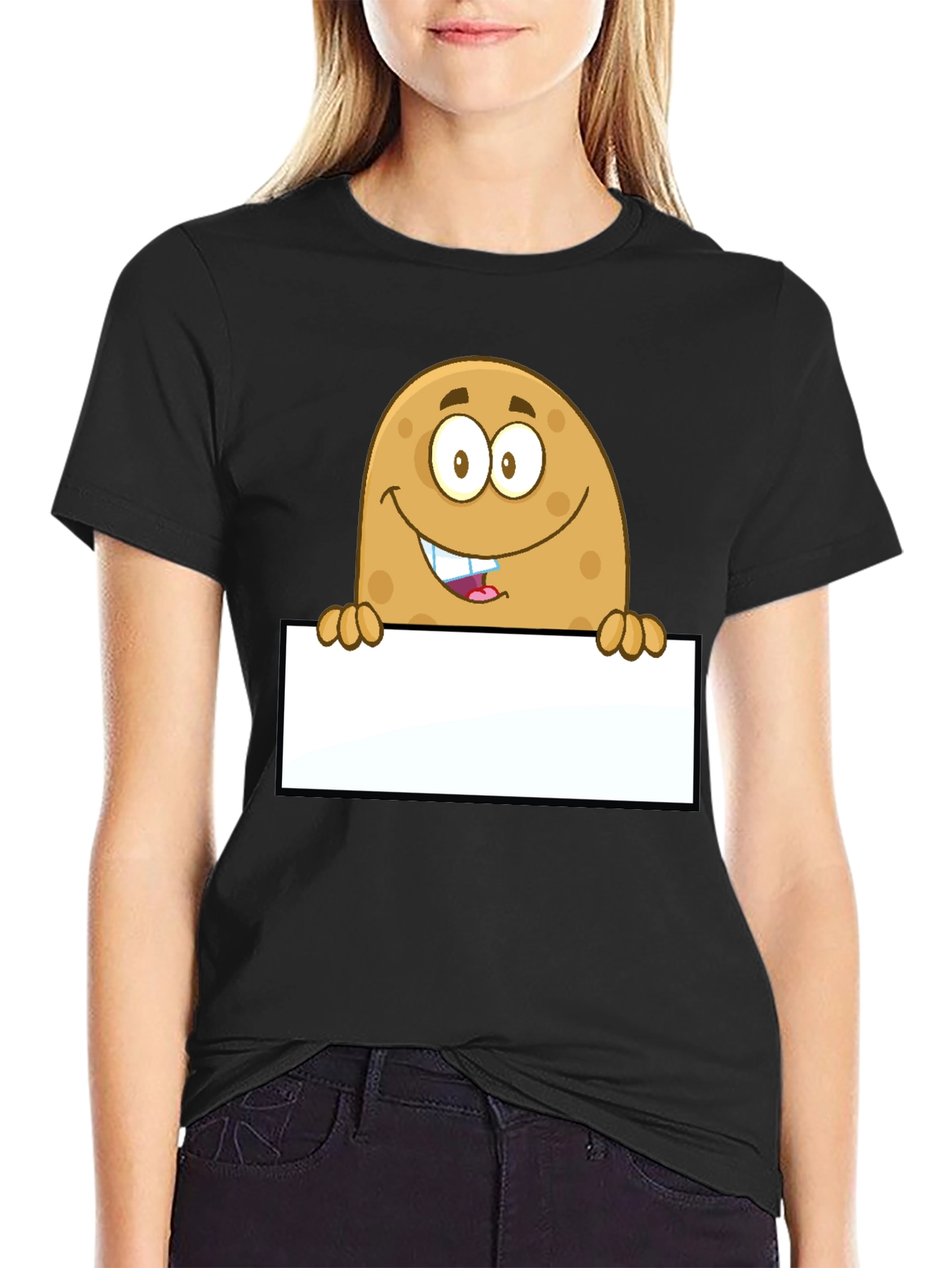 Funny Potato Cartoon Graphic Novelty T-Shirt