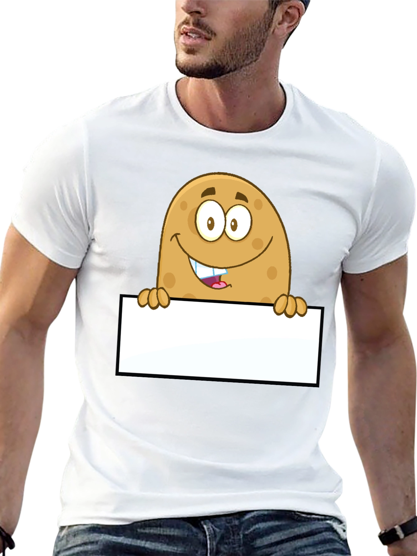 Funny Potato Cartoon Graphic Novelty T-Shirt