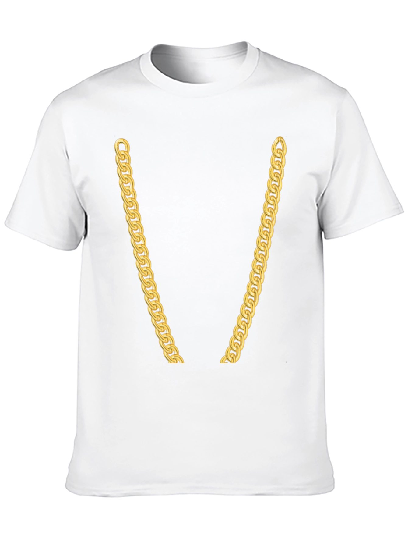 Gold Chain Graphic Black T-Shirt