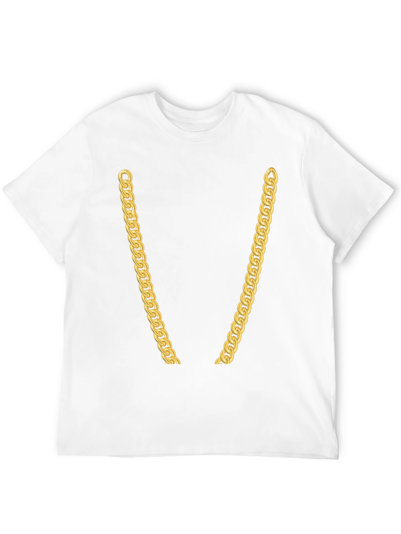 Gold Chain Graphic Black T-Shirt