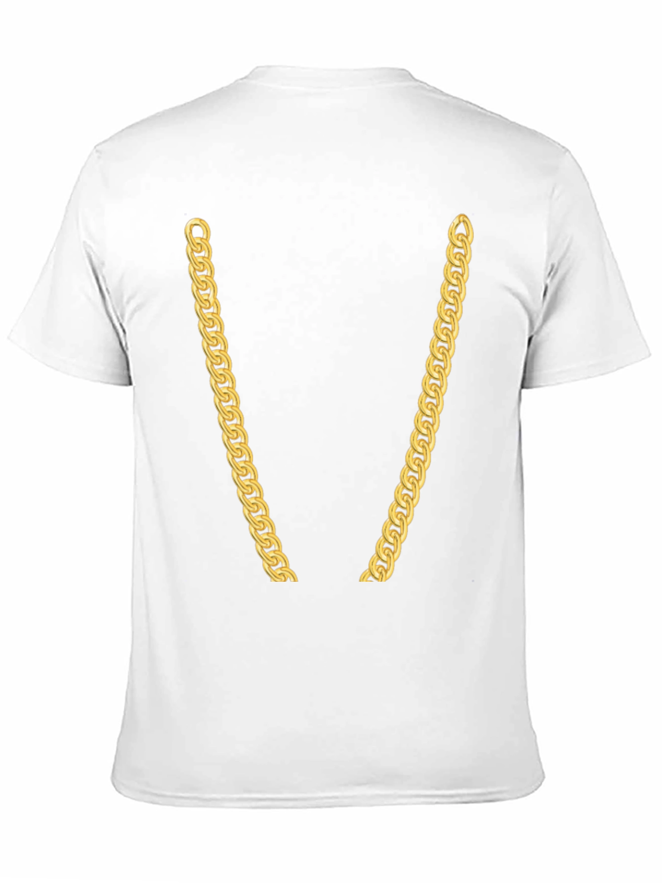Gold Chain Graphic Black T-Shirt