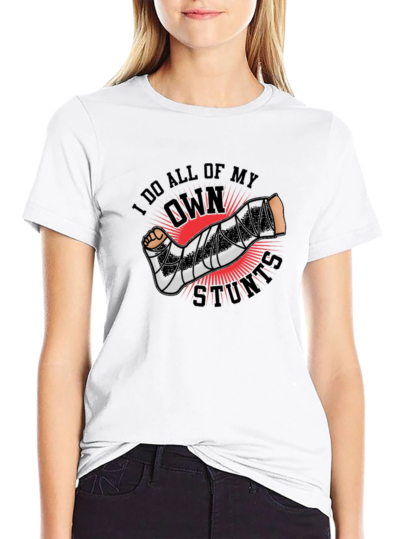 I Do All My Own Stunts Graphic Tee