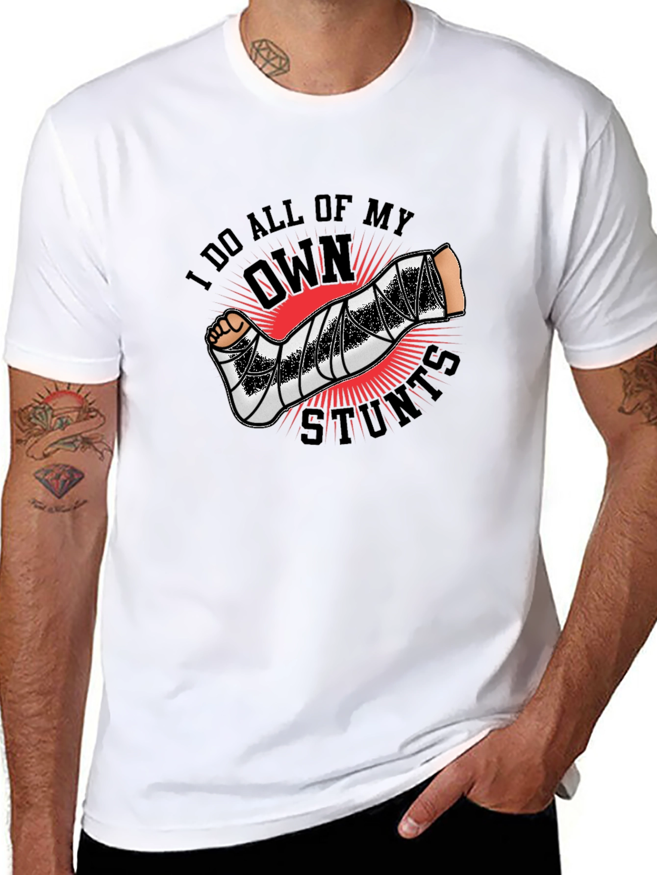 I Do All My Own Stunts Graphic Tee