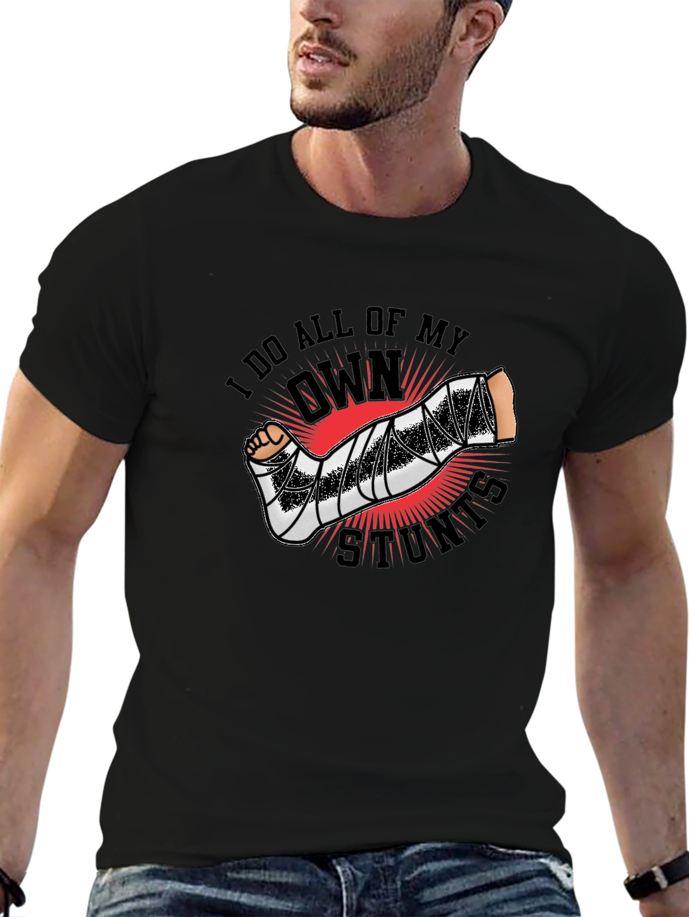 I Do All My Own Stunts Graphic Tee
