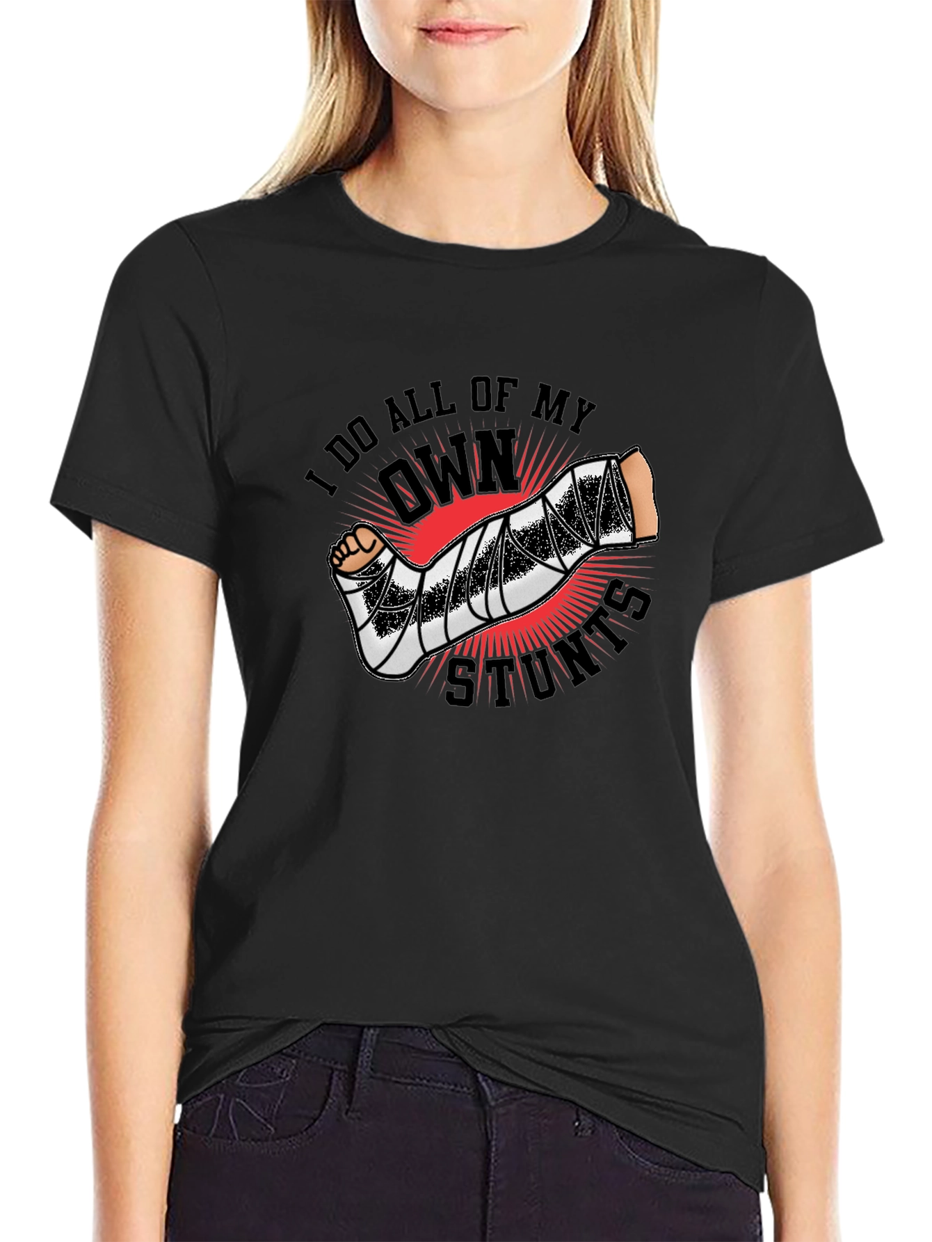 I Do All My Own Stunts Graphic Tee