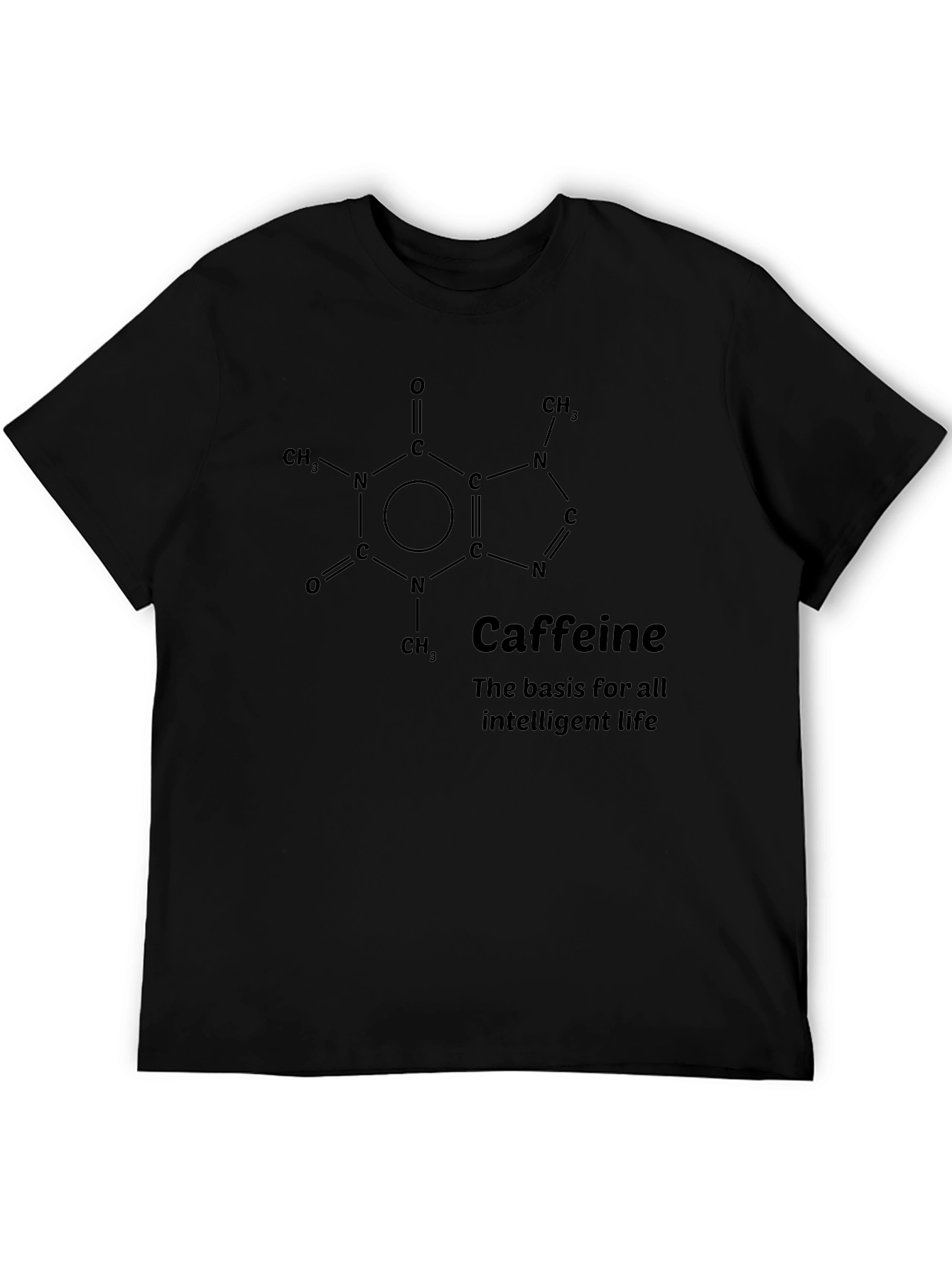 Caffeine Molecule T-Shirt - Intelligent Life Tee