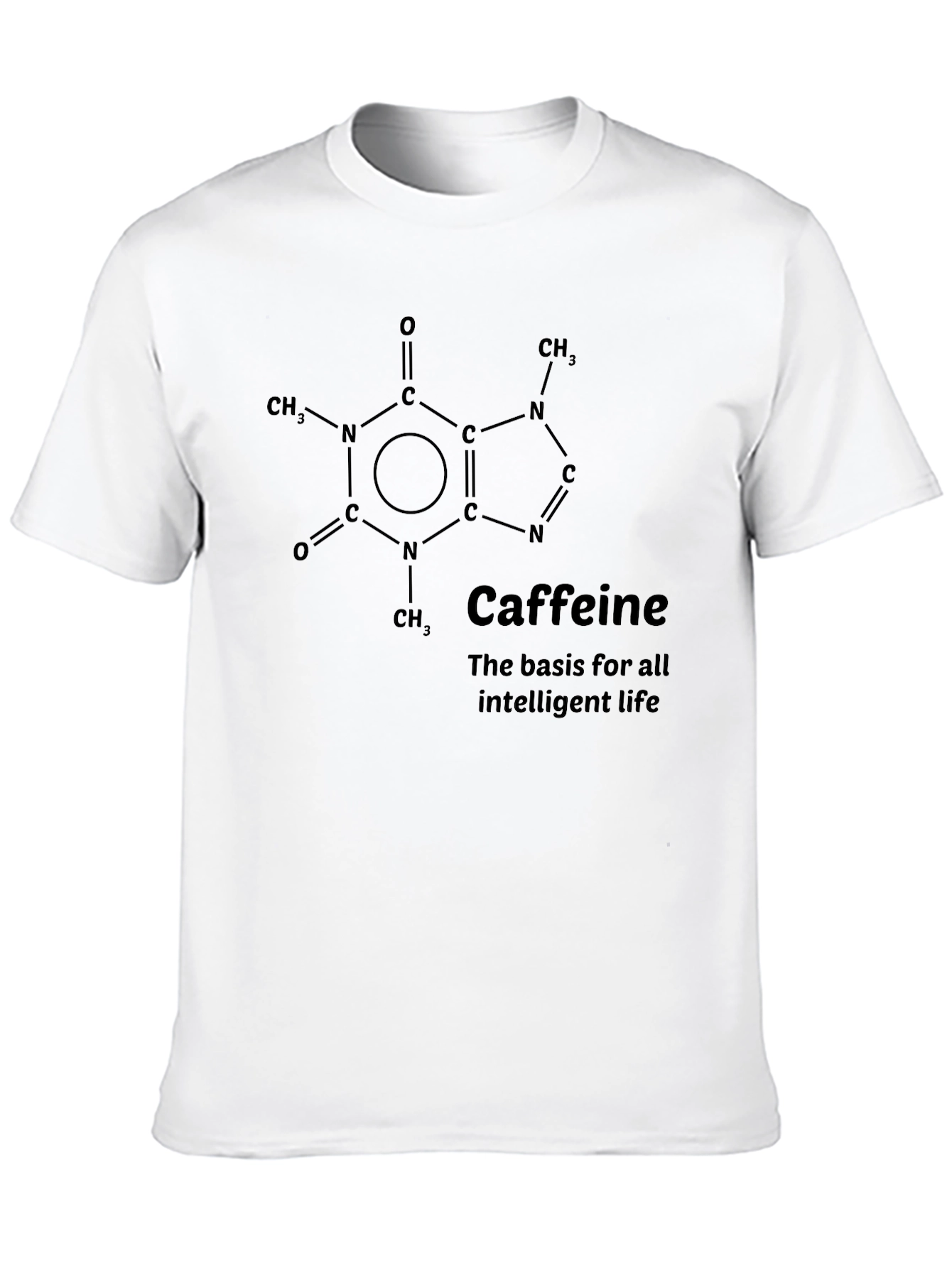 Caffeine Molecule T-Shirt - Intelligent Life Tee