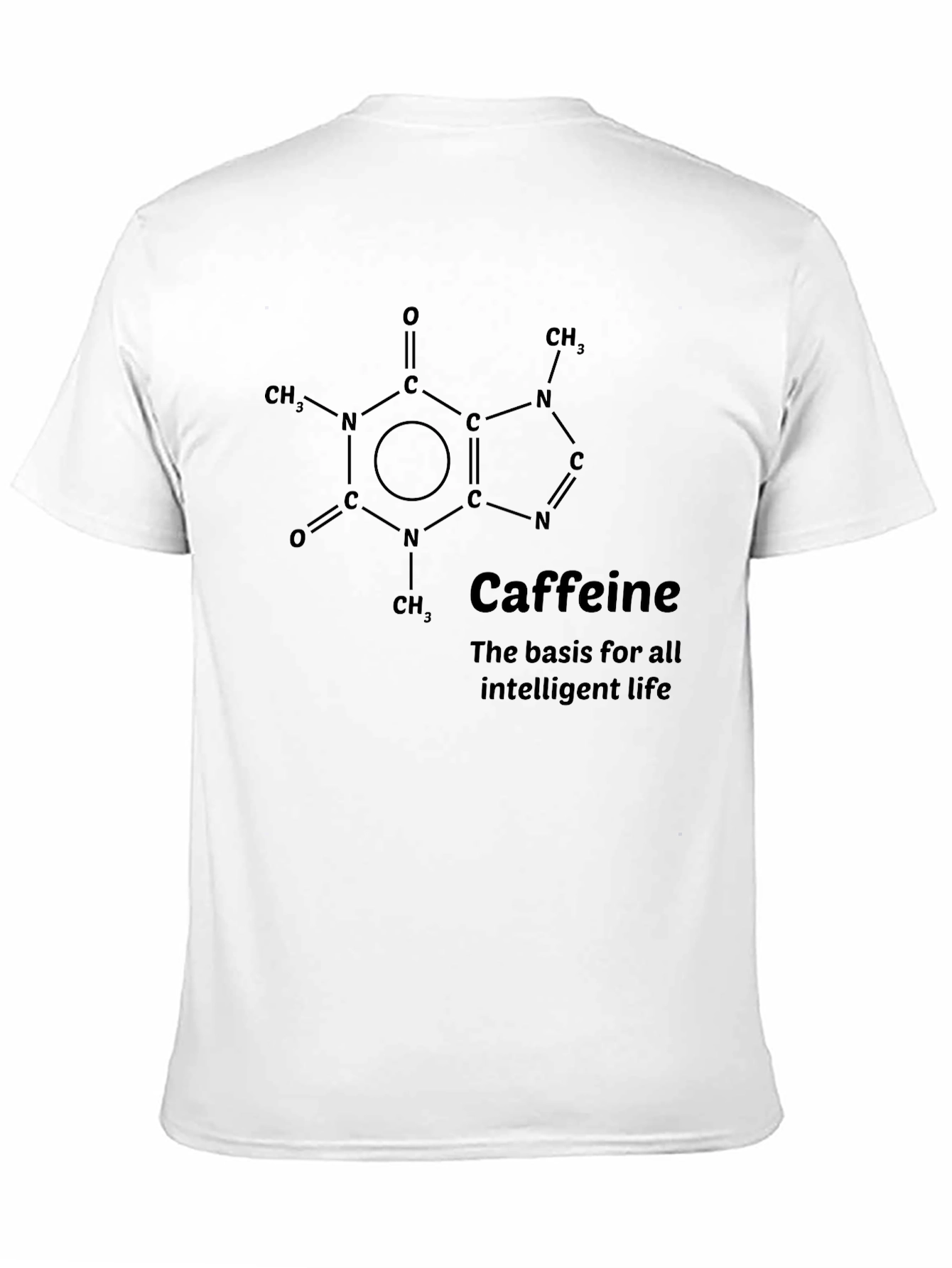 Caffeine Molecule T-Shirt - Intelligent Life Tee