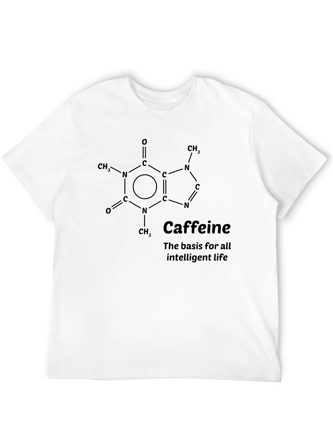 Caffeine Molecule T-Shirt - Intelligent Life Tee
