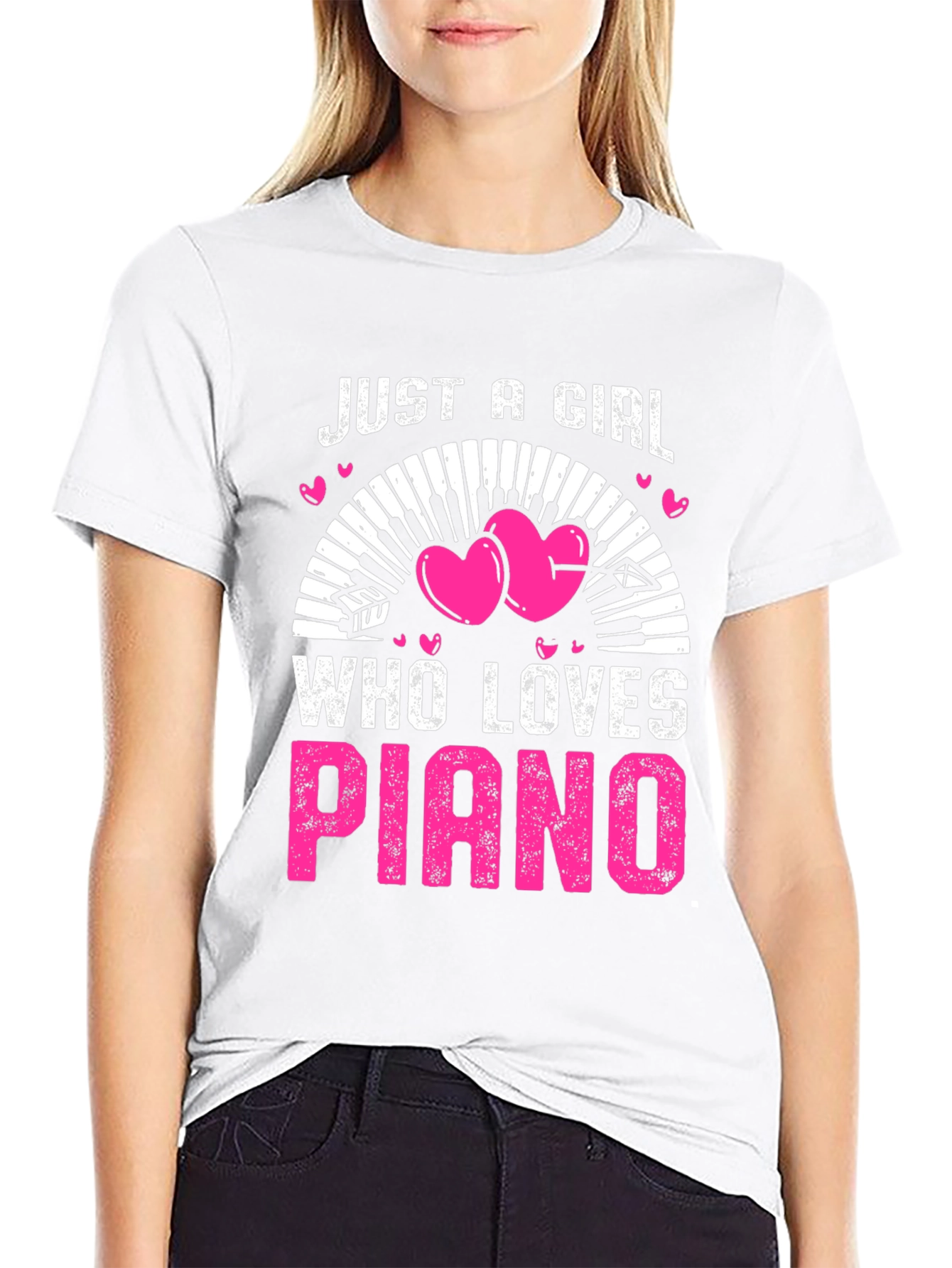 Just A Girl Who Loves Piano T-Shirt