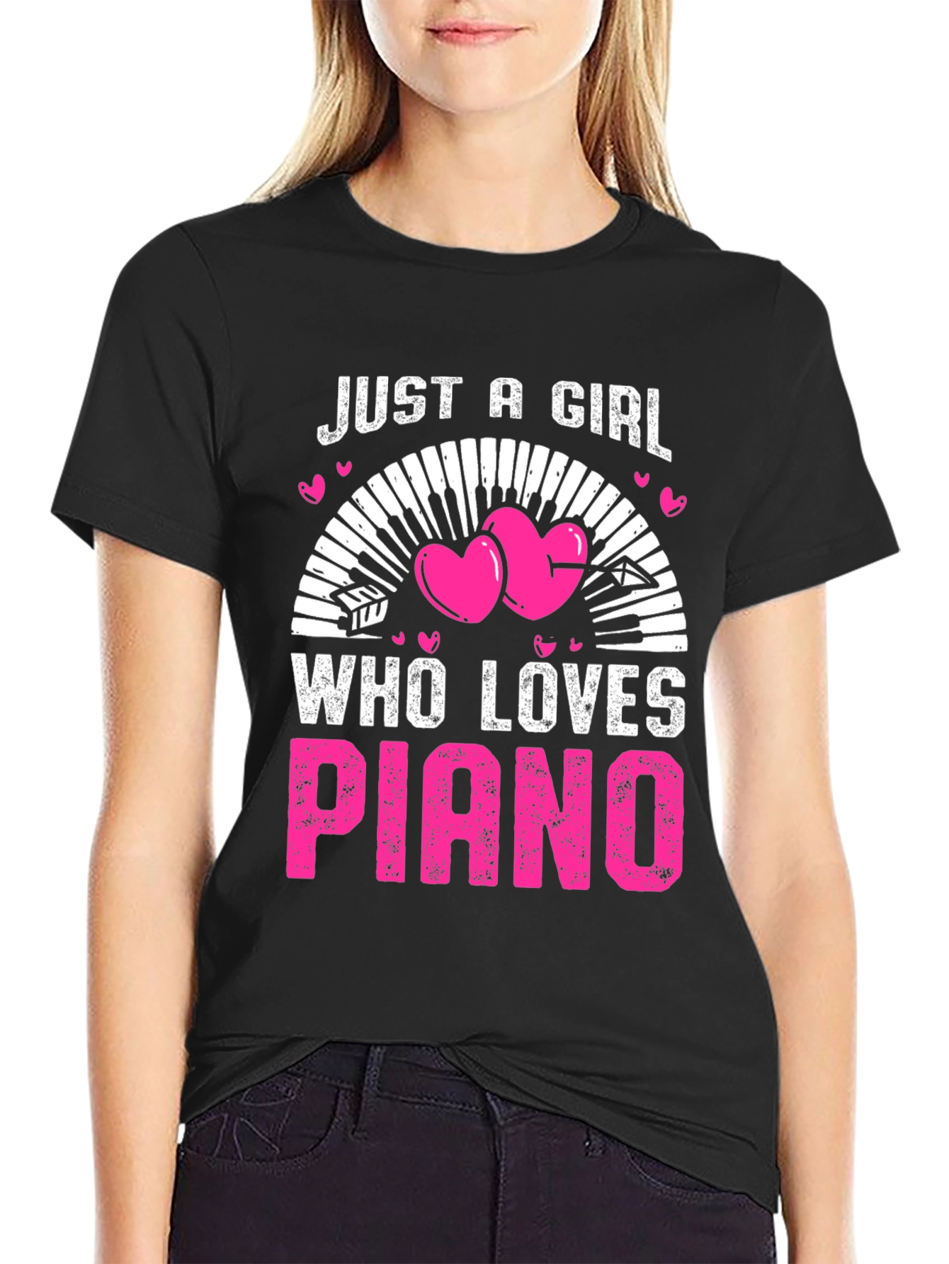 Just A Girl Who Loves Piano T-Shirt