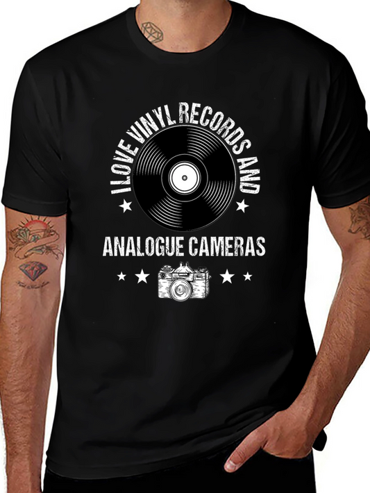 Vinyl & Camera T-Shirt - Music Photography Tee