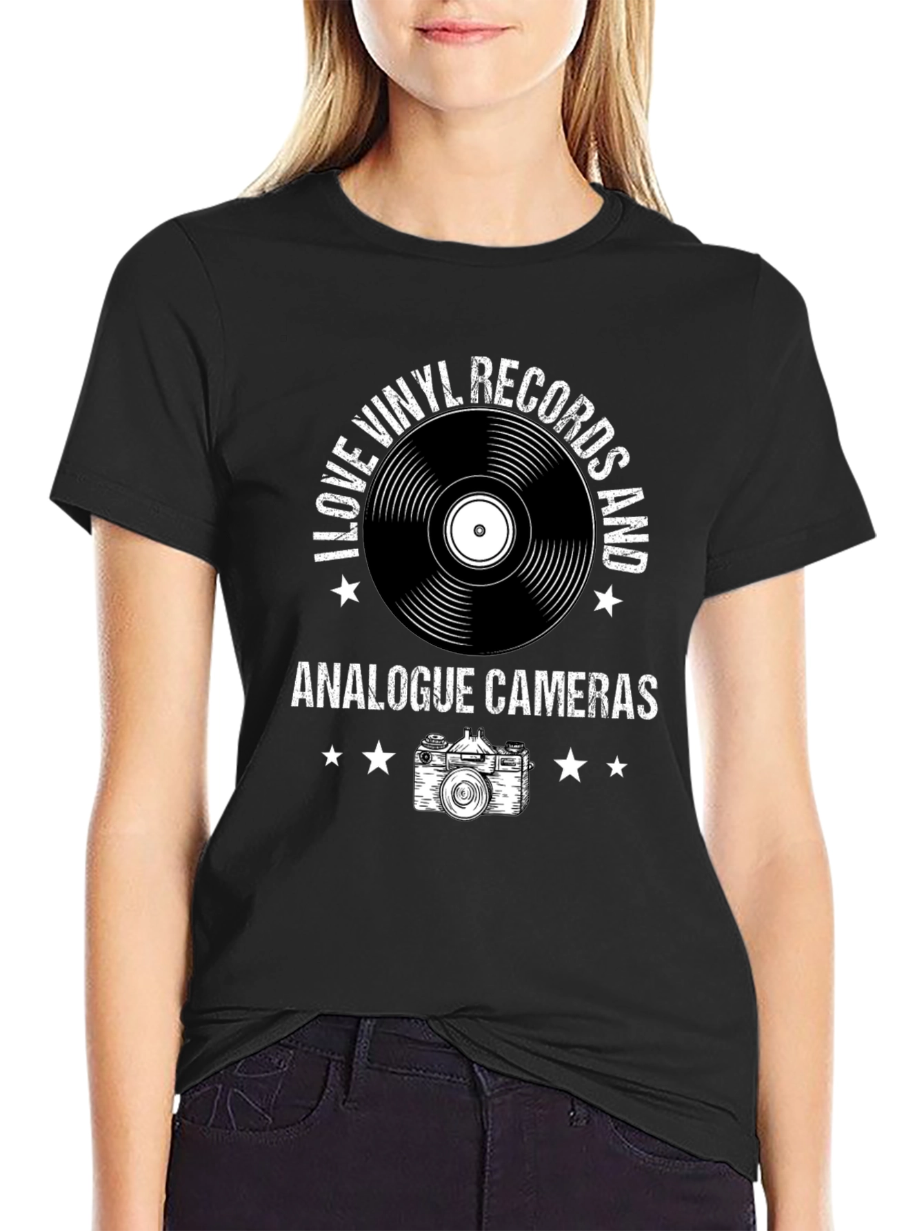 Vinyl & Camera T-Shirt - Music Photography Tee