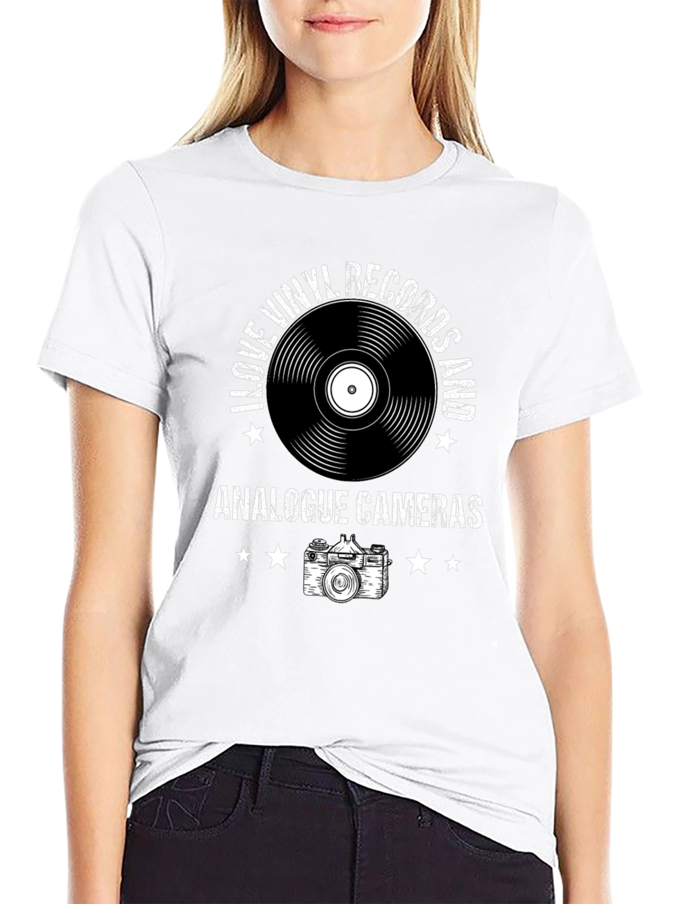 Vinyl & Camera T-Shirt - Music Photography Tee