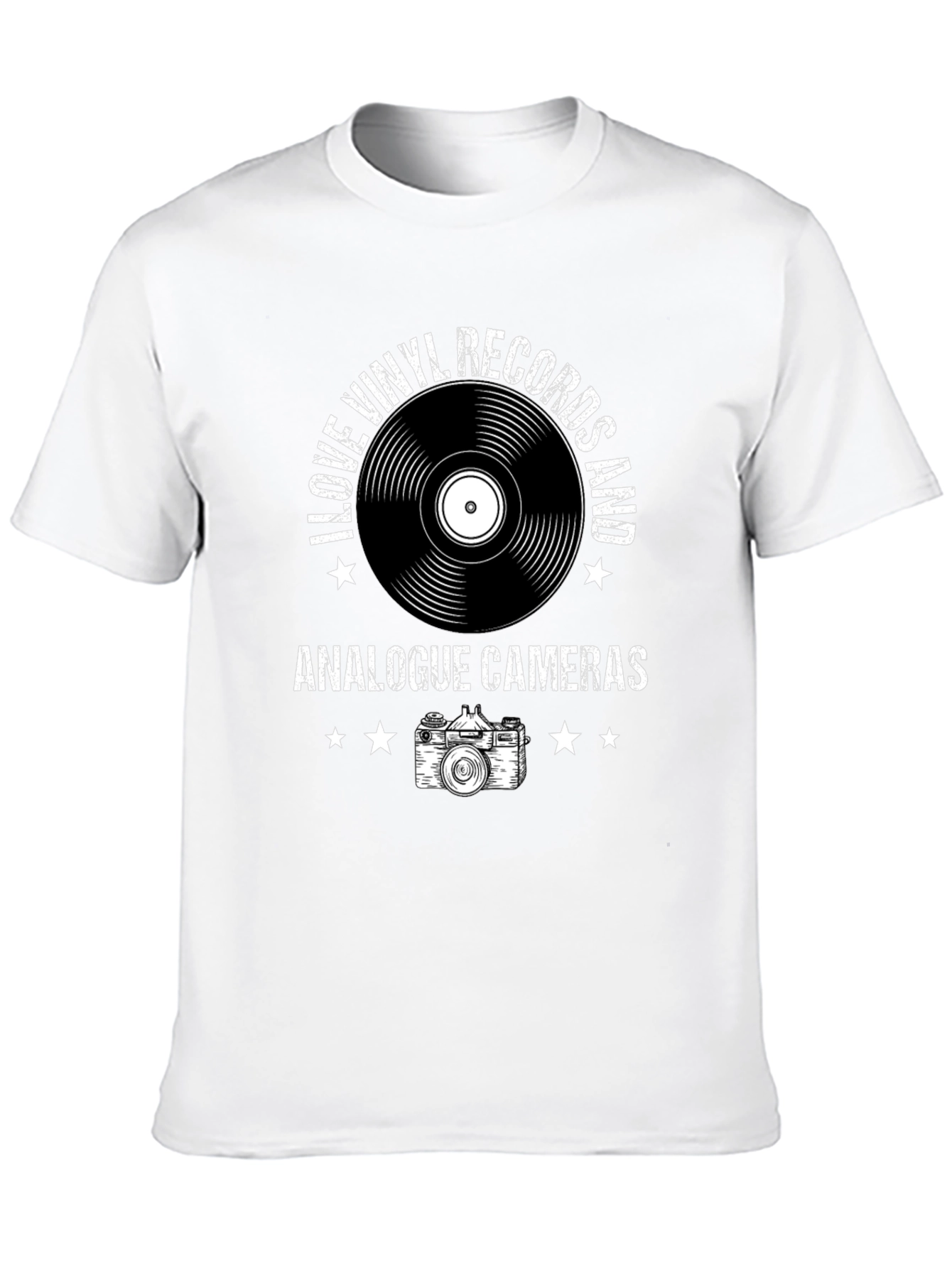Vinyl & Camera T-Shirt - Music Photography Tee