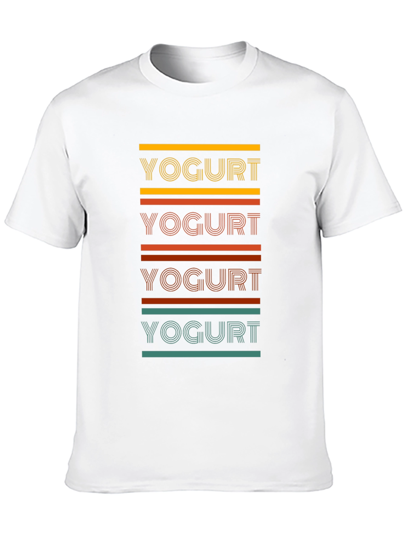 Yogurt Tee - Retro Striped Graphic T-Shirt