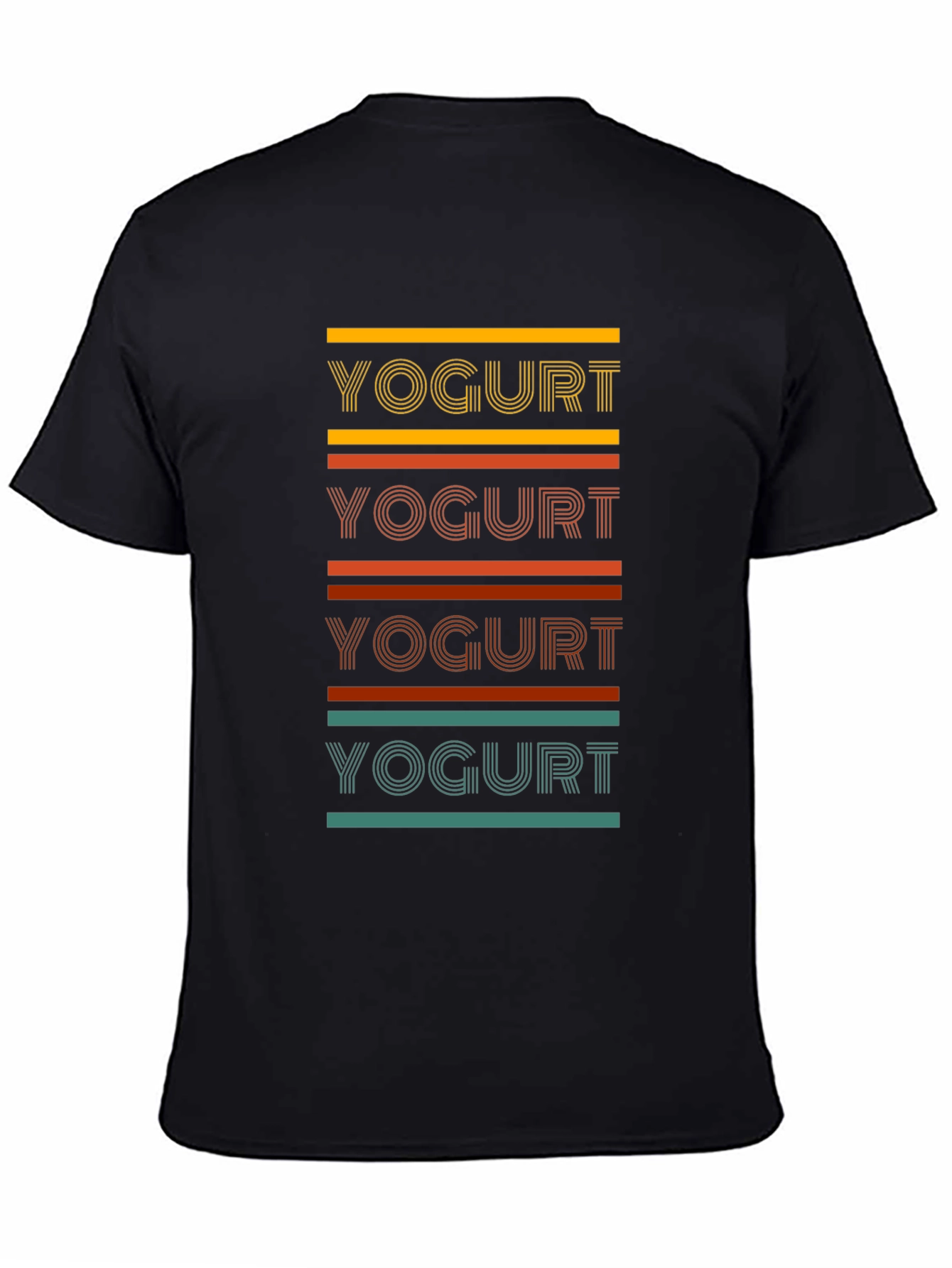 Yogurt Tee - Retro Striped Graphic T-Shirt