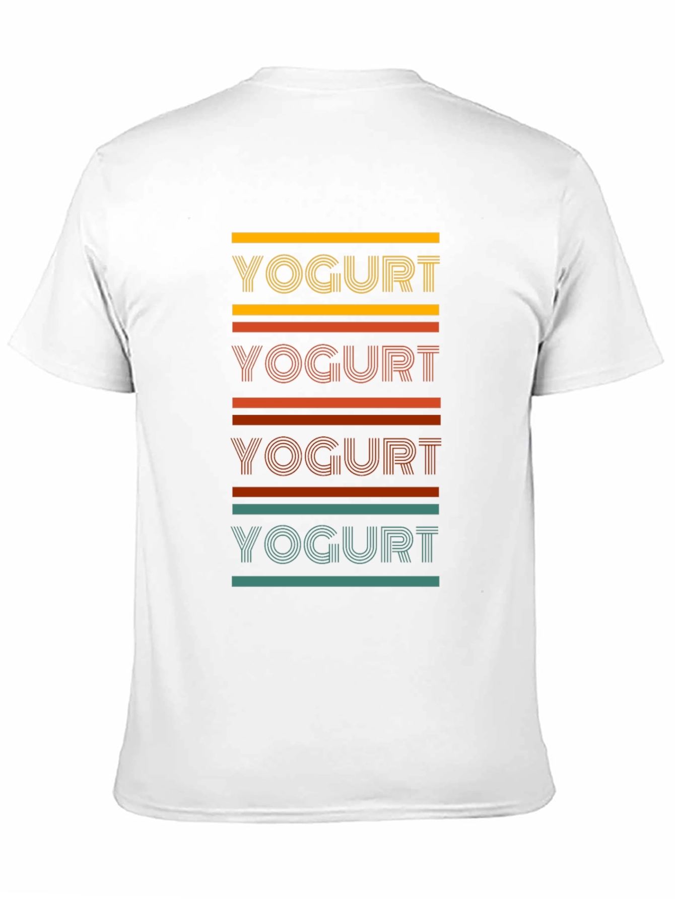 Yogurt Tee - Retro Striped Graphic T-Shirt