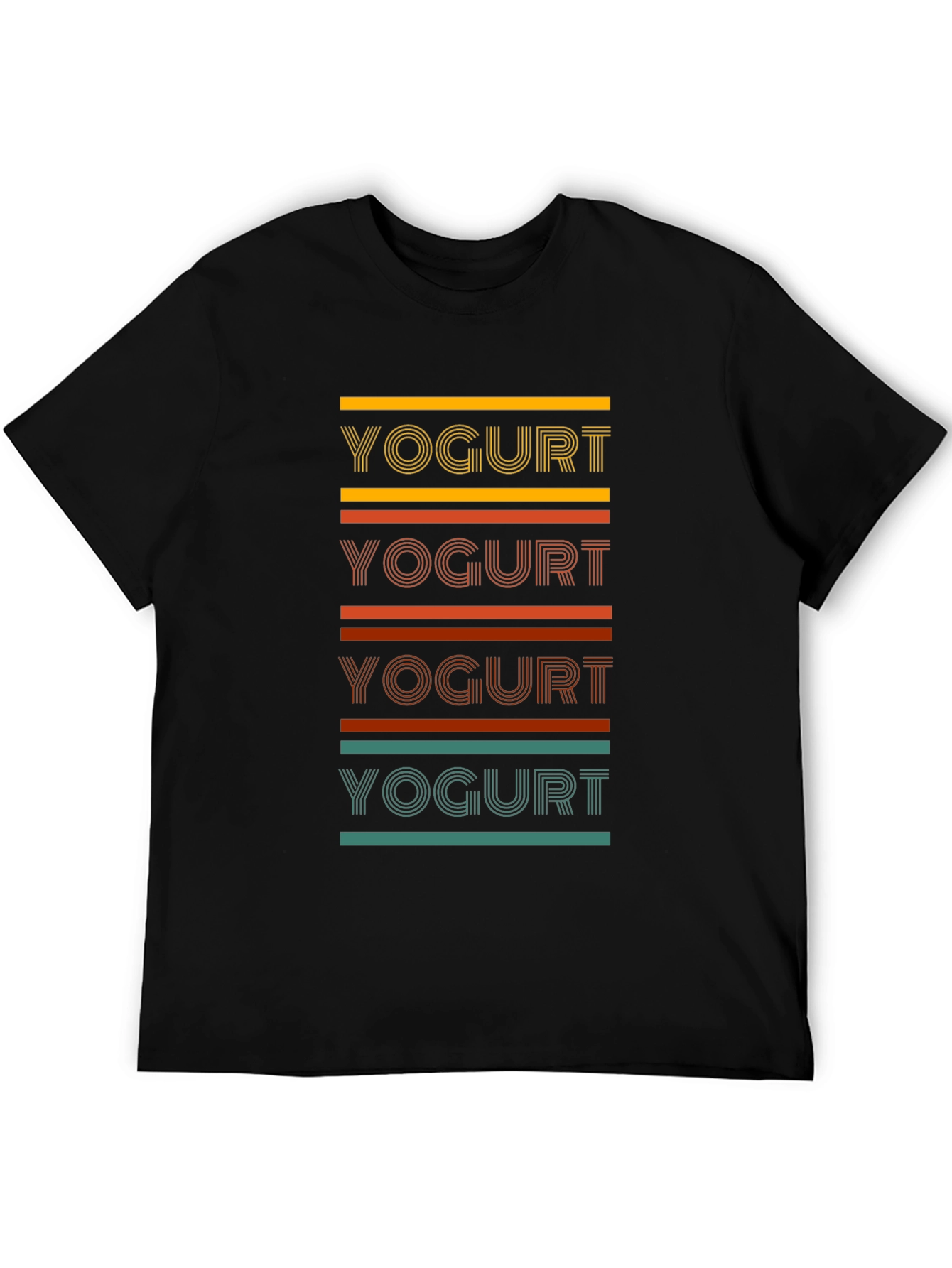 Yogurt Tee - Retro Striped Graphic T-Shirt