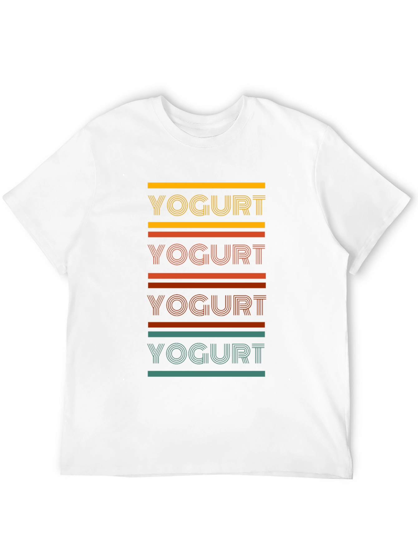 Yogurt Tee - Retro Striped Graphic T-Shirt