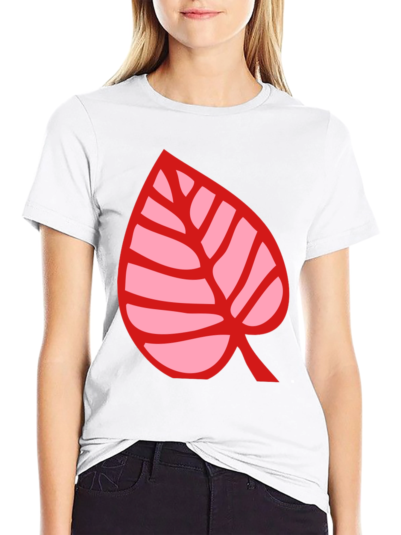 Animal Crossing Leaf Graphic T-Shirt - Black