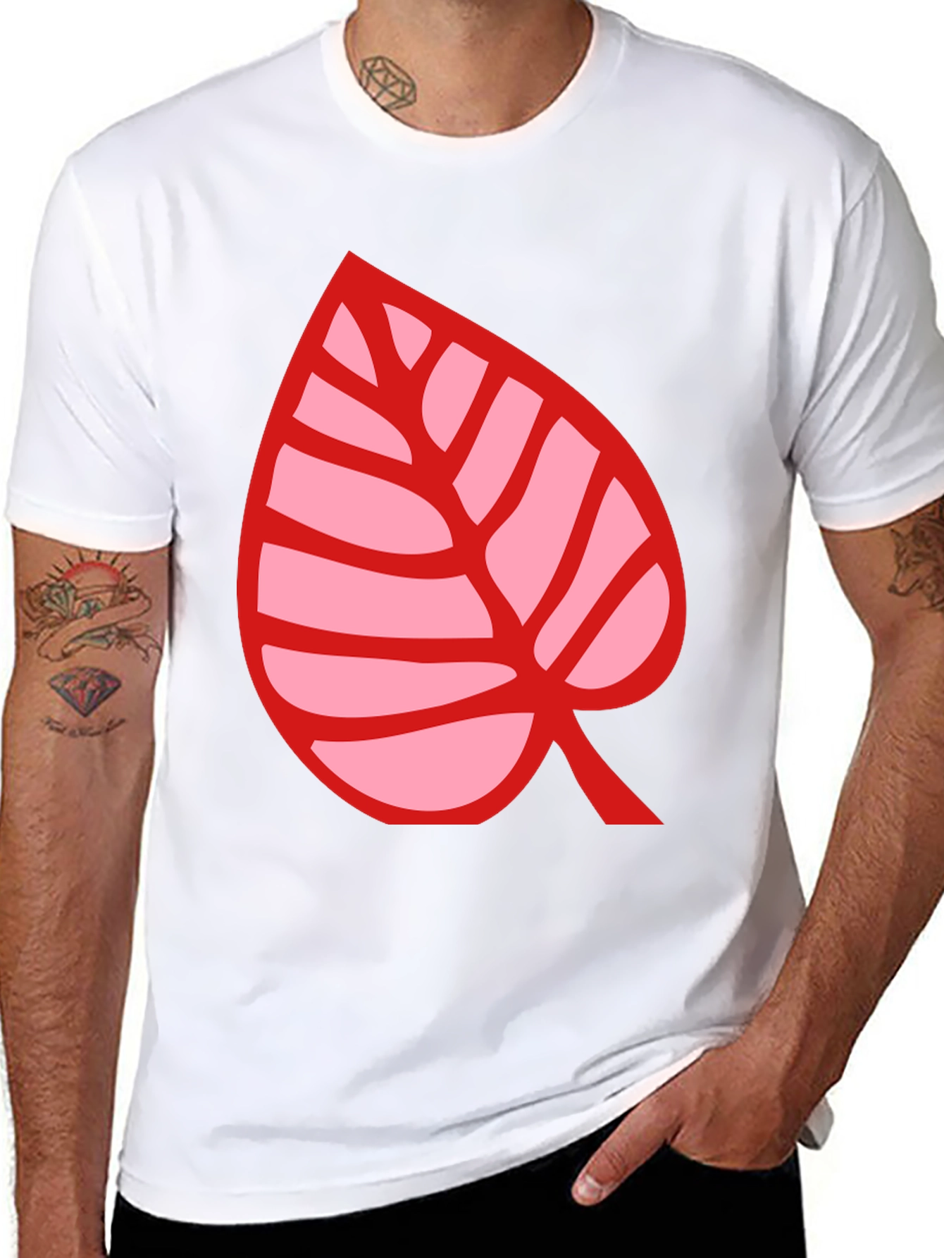 Animal Crossing Leaf Graphic T-Shirt - Black
