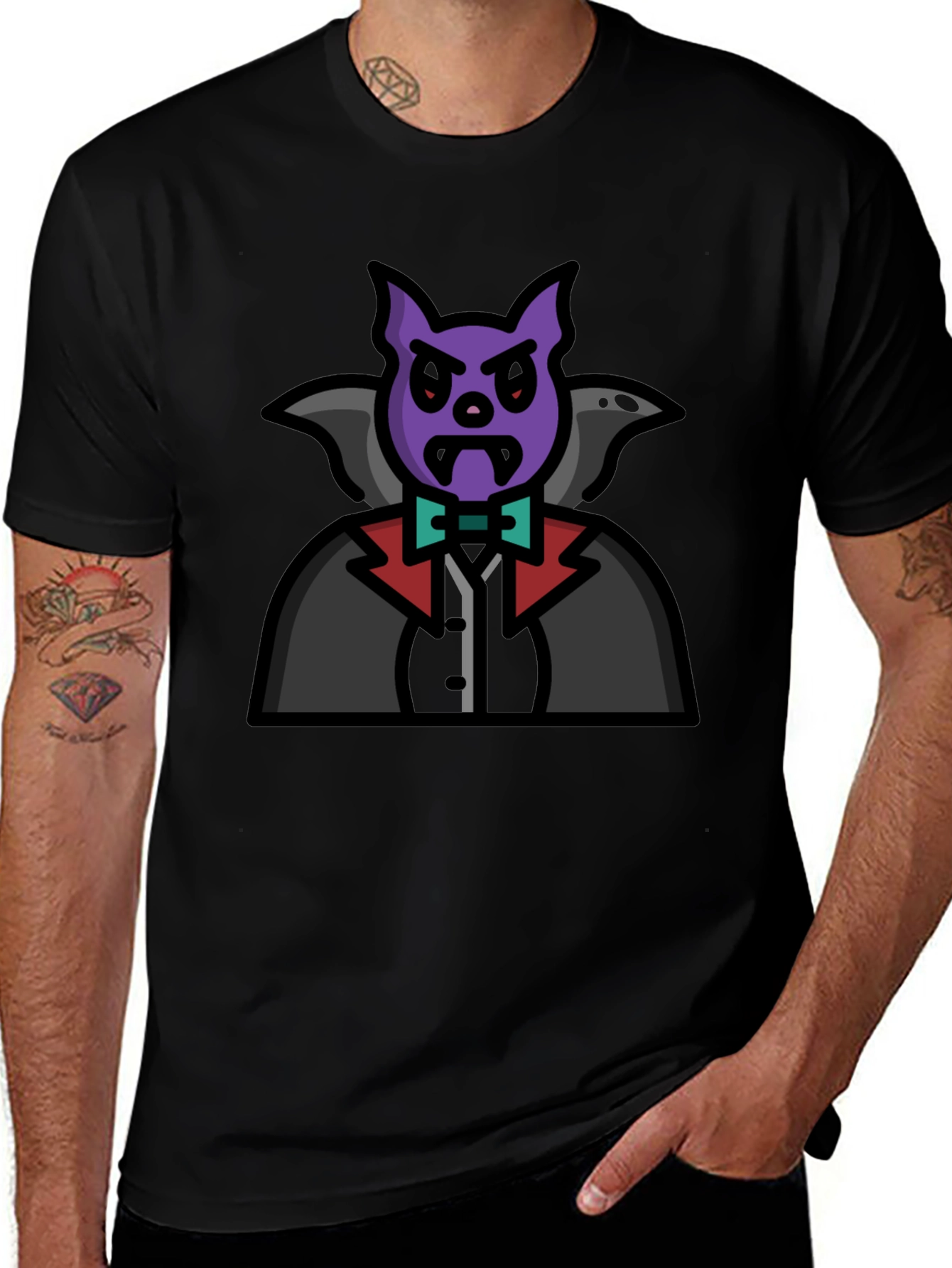 Vampire Bat Graphic T-Shirt - Halloween Costume Tee