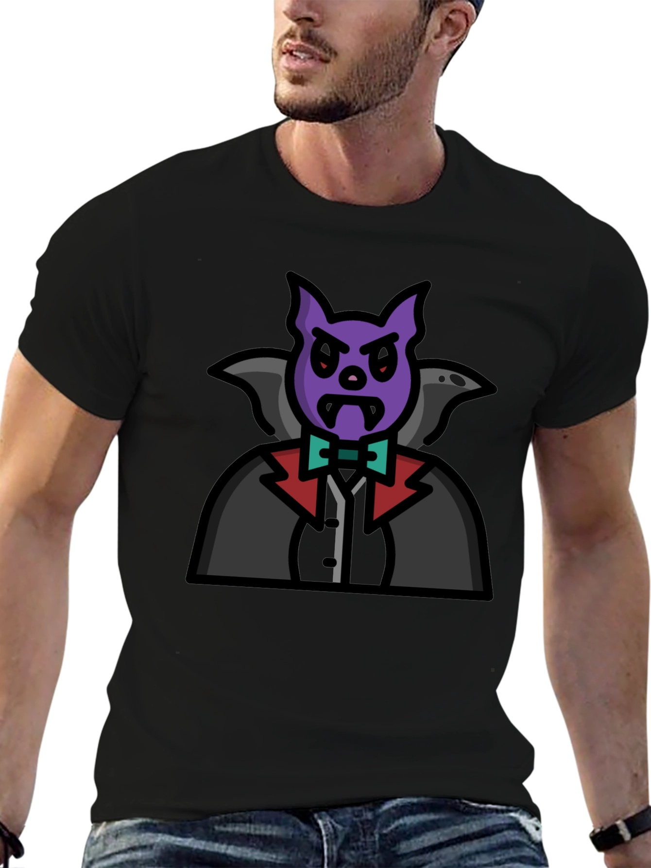 Vampire Bat Graphic T-Shirt - Halloween Costume Tee