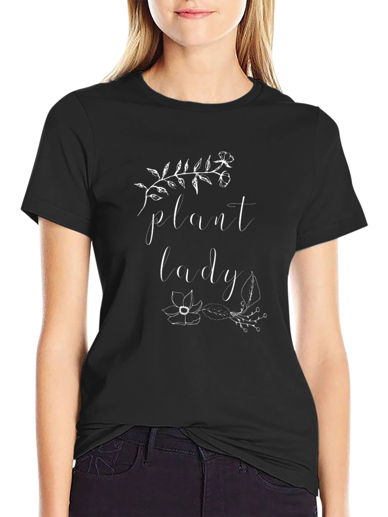 Plant Lady T-Shirt - Black Botanical Tee