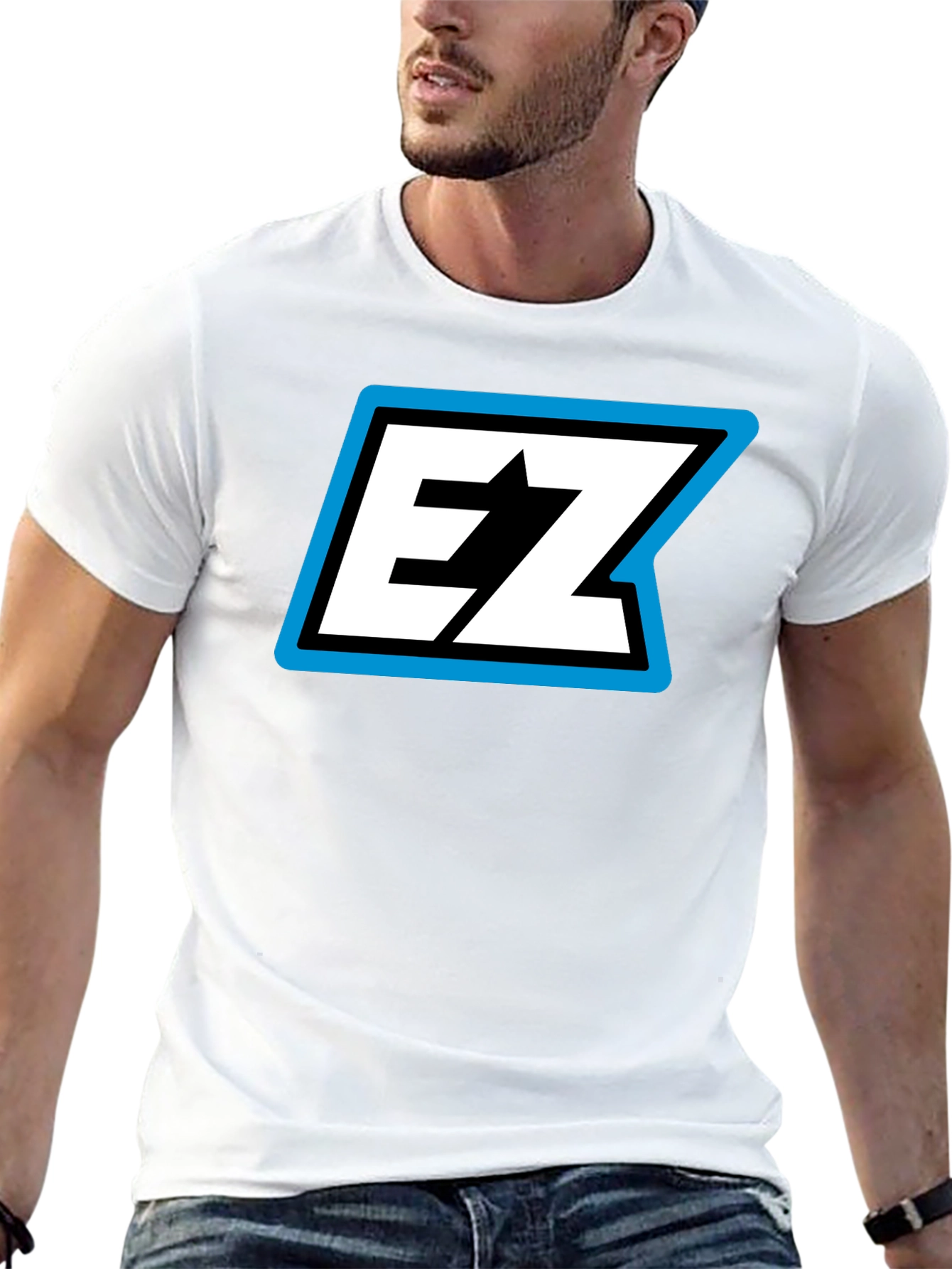 EZ Logo Black T-Shirt - Bold Graphic Tee
