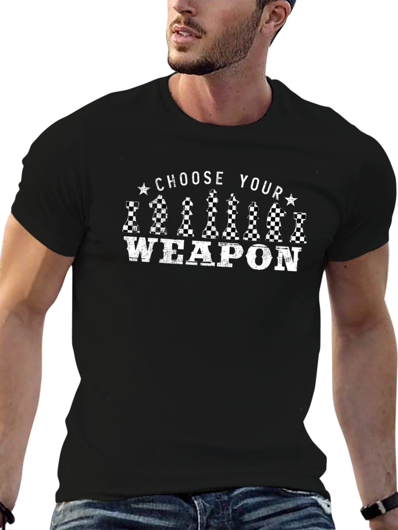 Choose Your Weapon Chess T-Shirt