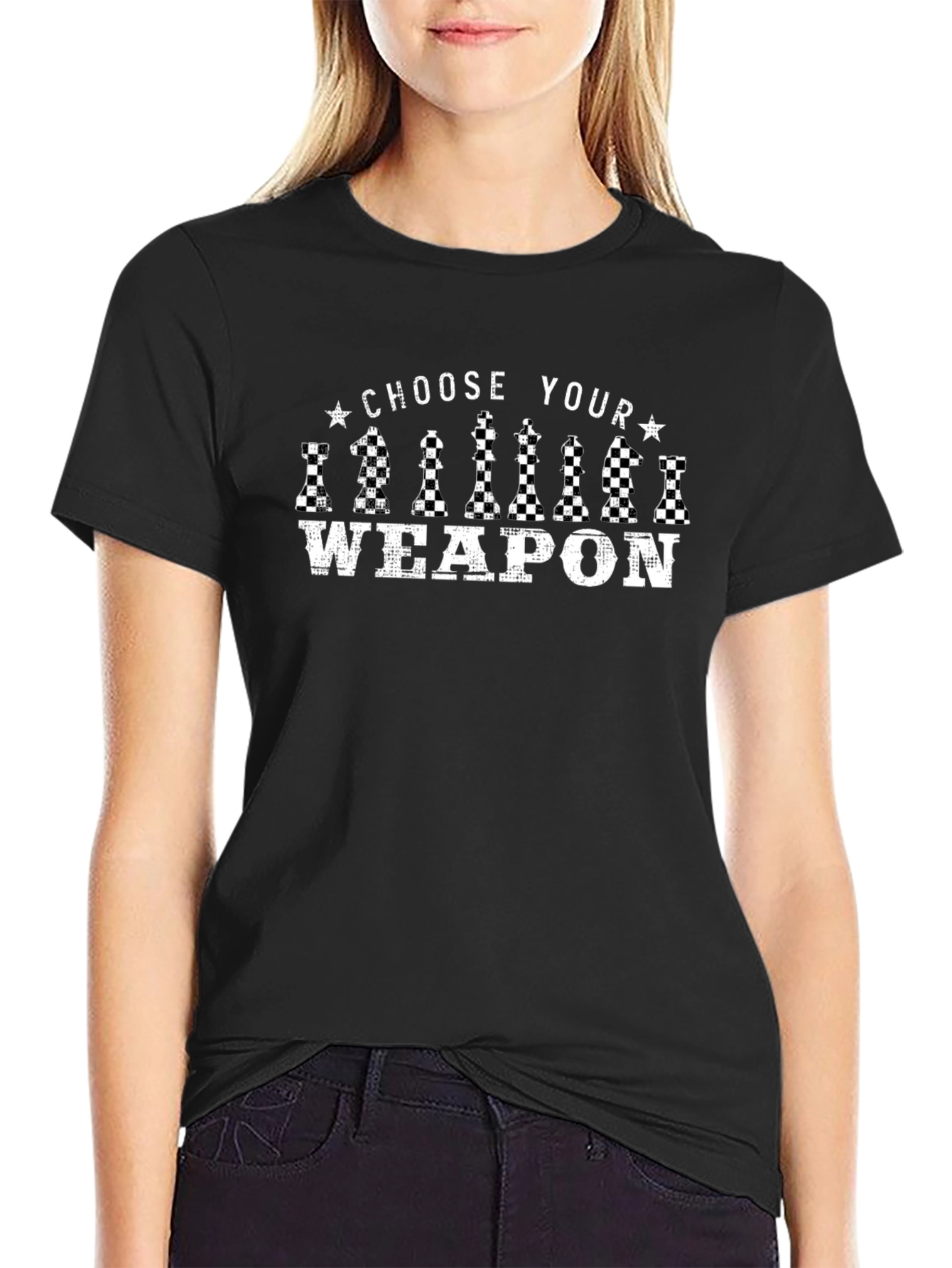 Choose Your Weapon Chess T-Shirt
