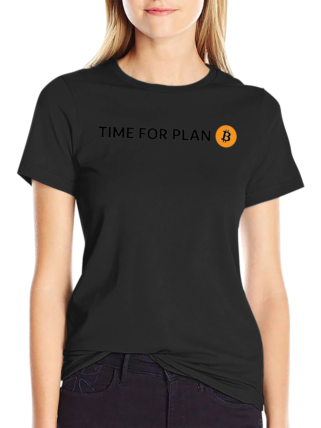 Time For Plan B Bitcoin Black Tee