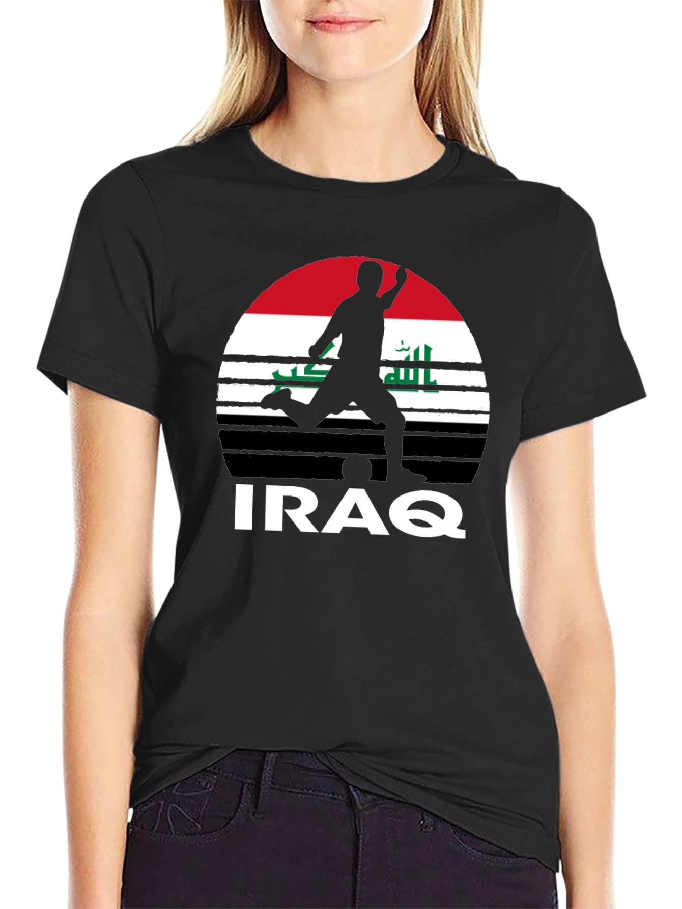 Iraq Football T-Shirt: Patriotic Soccer Tee