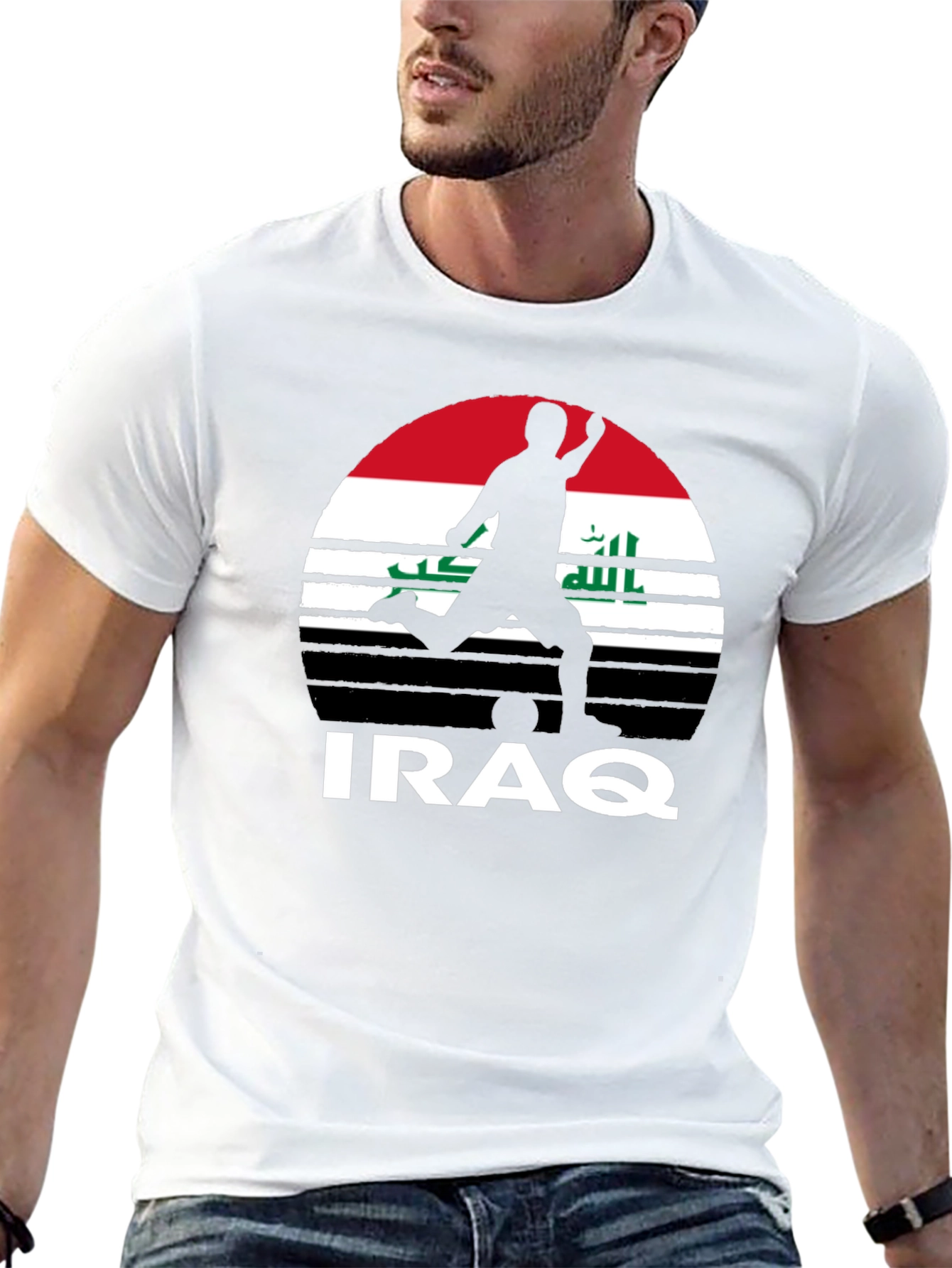 Iraq Football T-Shirt: Patriotic Soccer Tee