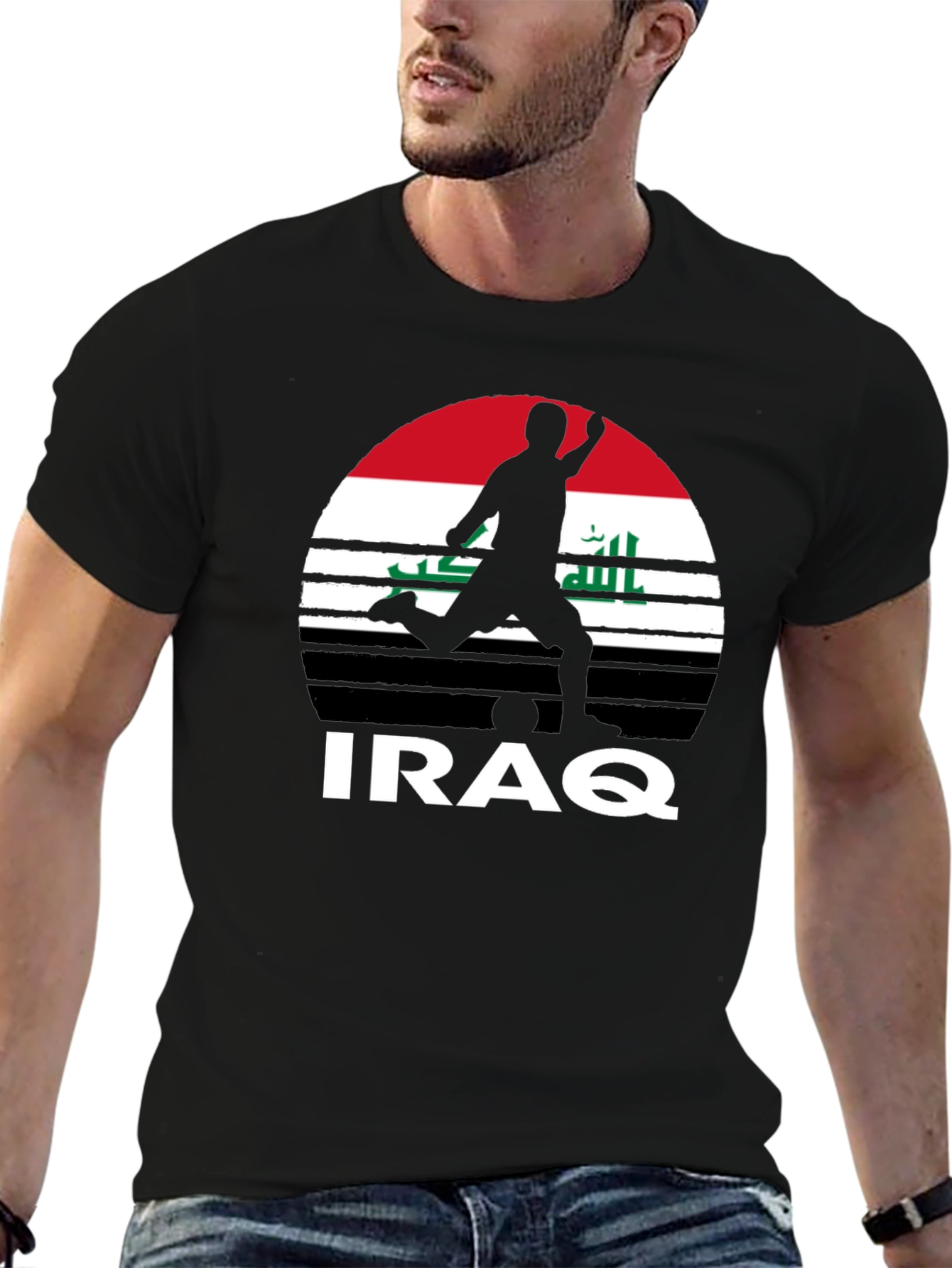 Iraq Football T-Shirt: Patriotic Soccer Tee