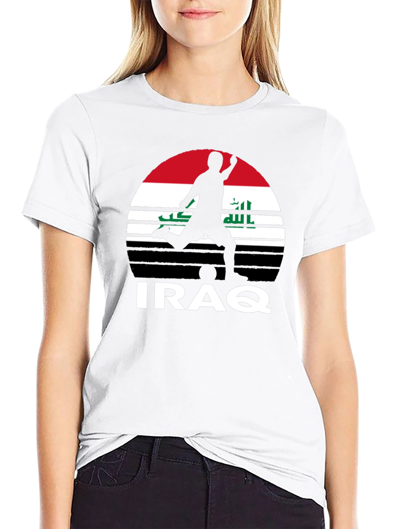 Iraq Football T-Shirt: Patriotic Soccer Tee