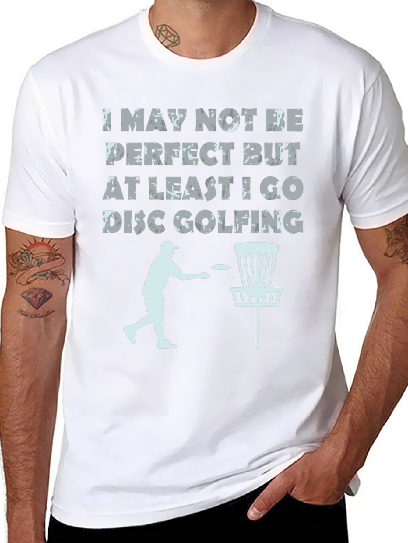 Disc Golf T-Shirt - Imperfect But Golfing