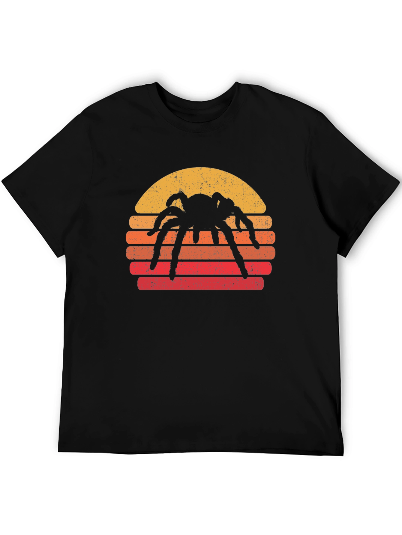 Spider Sunset Graphic T-Shirt - Retro Halloween Tee