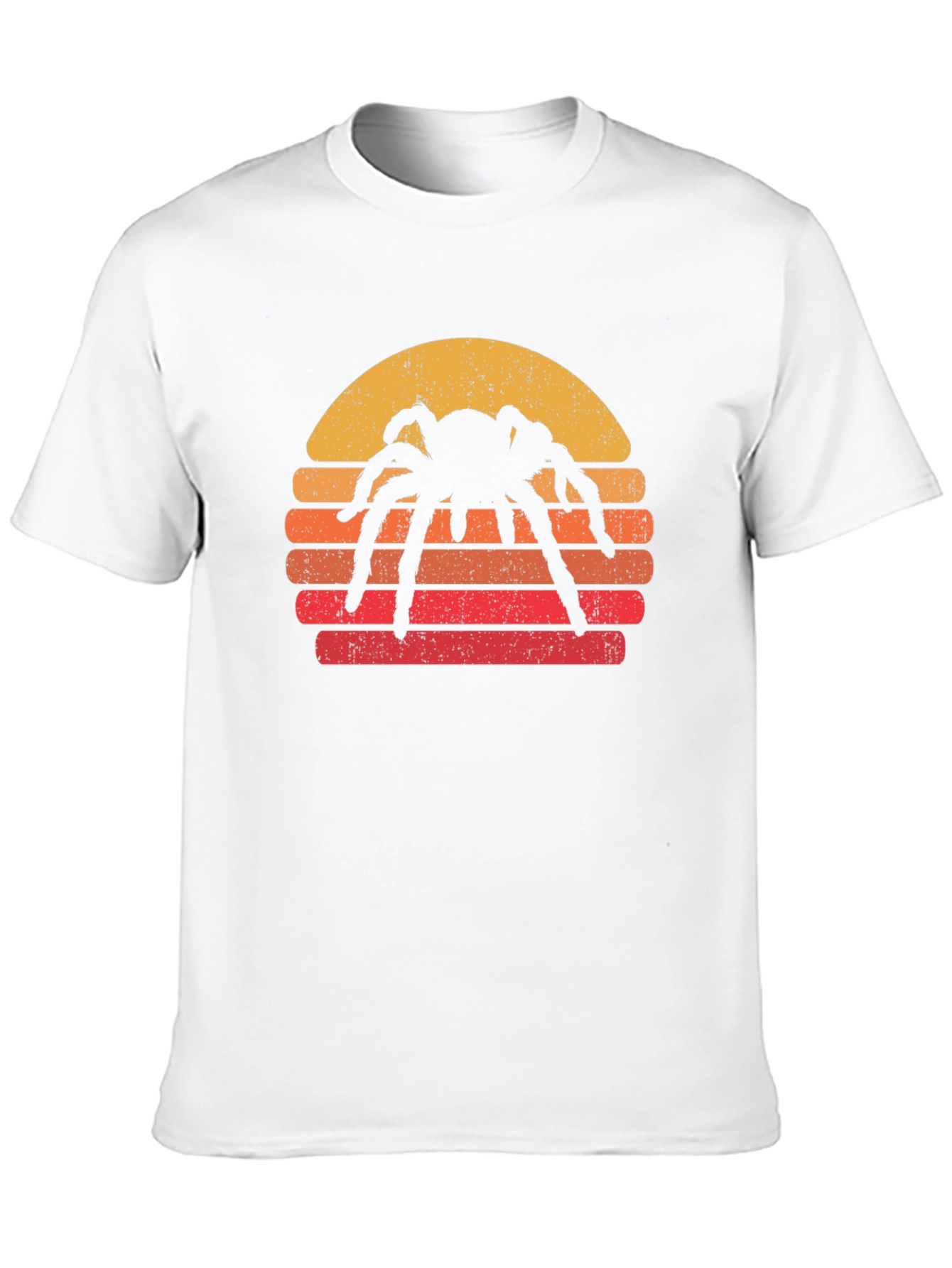 Spider Sunset Graphic T-Shirt - Retro Halloween Tee