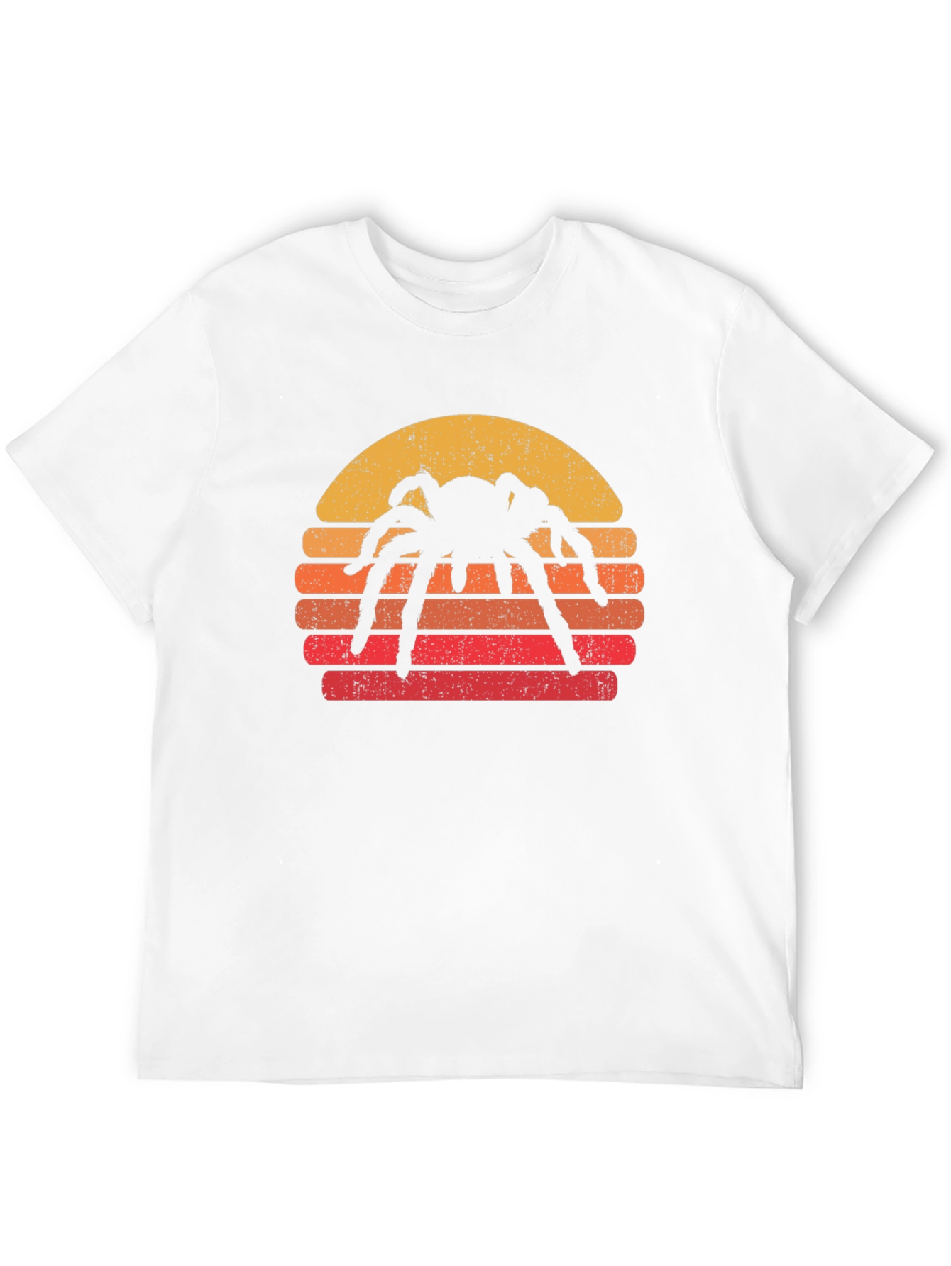 Spider Sunset Graphic T-Shirt - Retro Halloween Tee