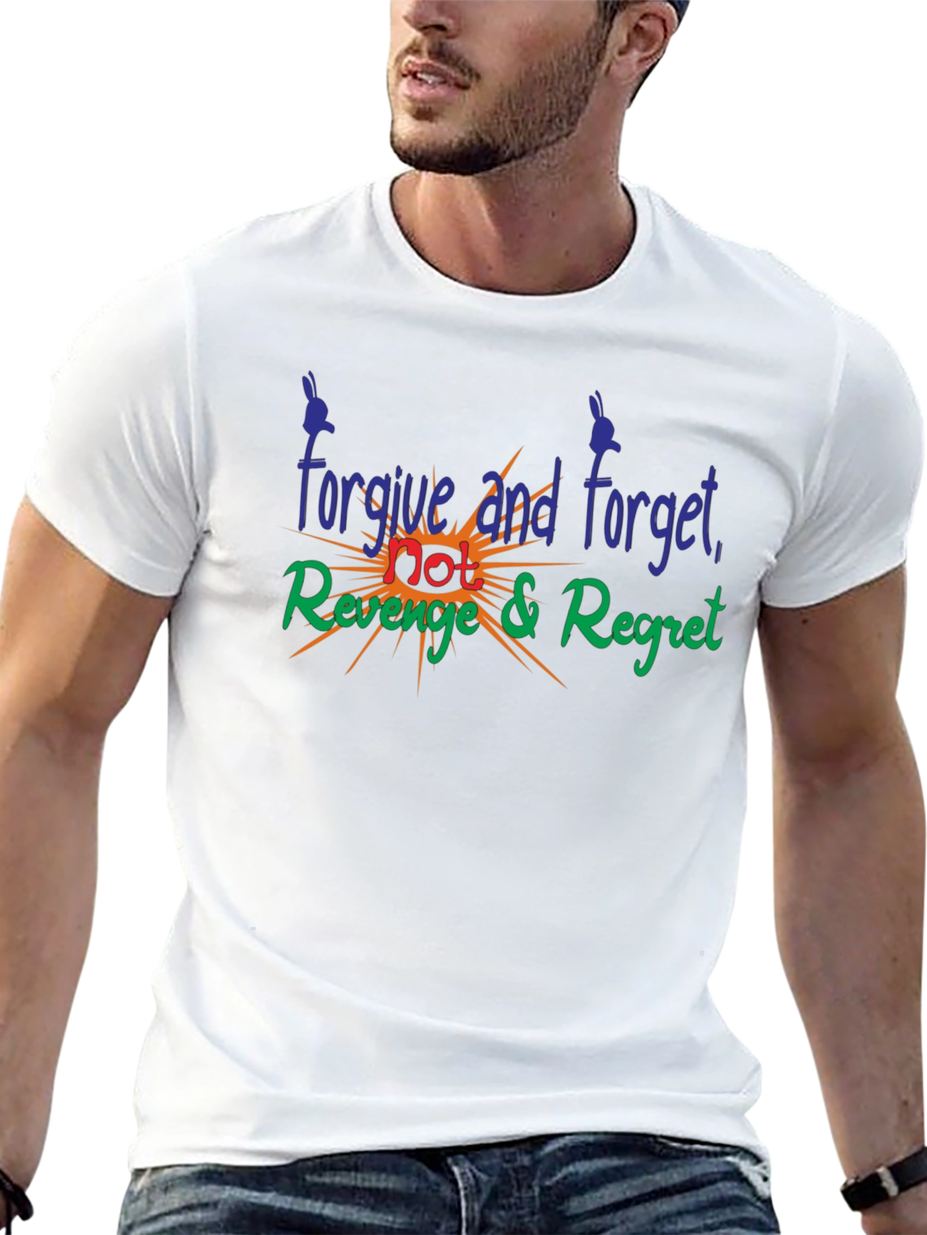Forgive Forget Revenge Regret Graphic T-Shirt