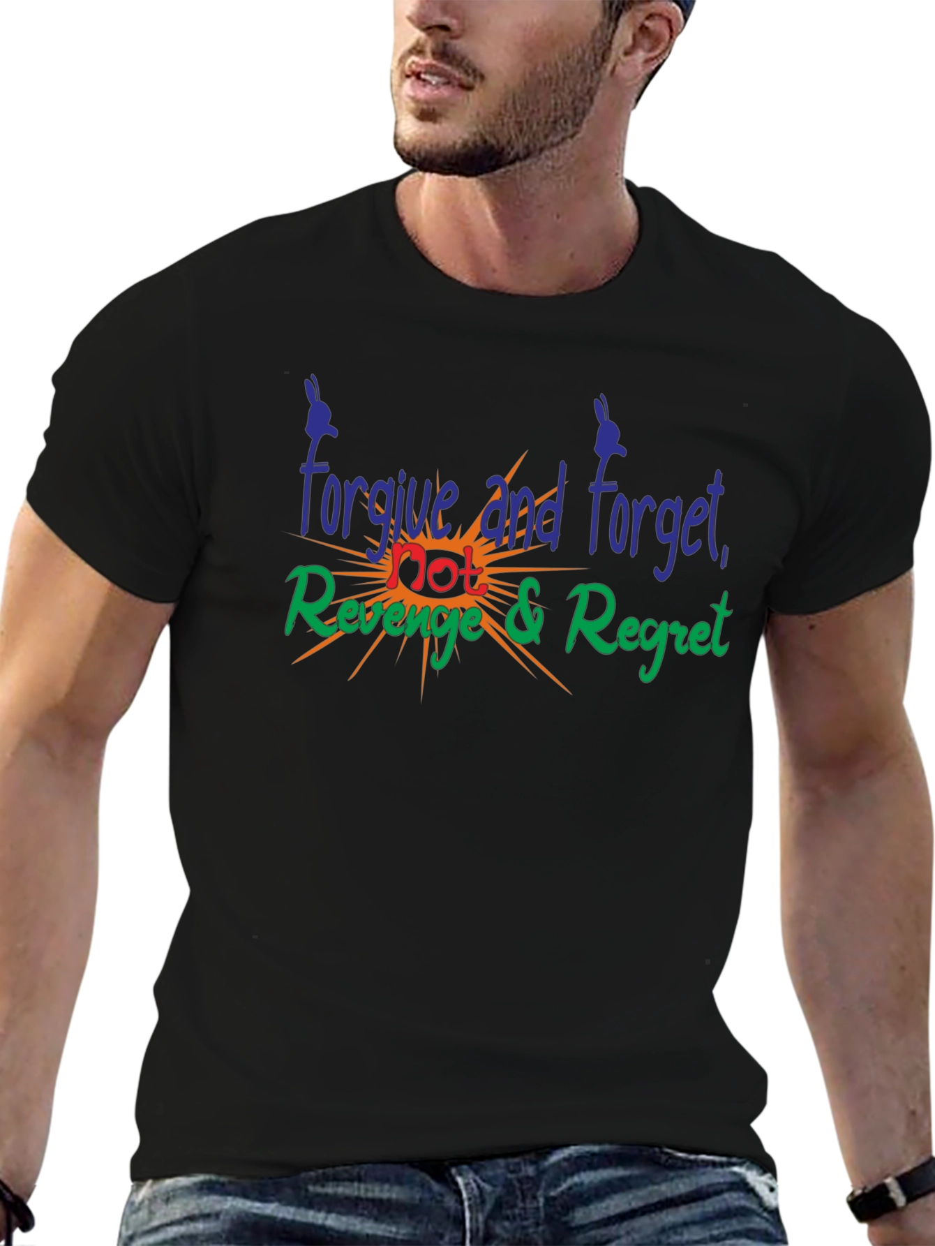 Forgive Forget Revenge Regret Graphic T-Shirt