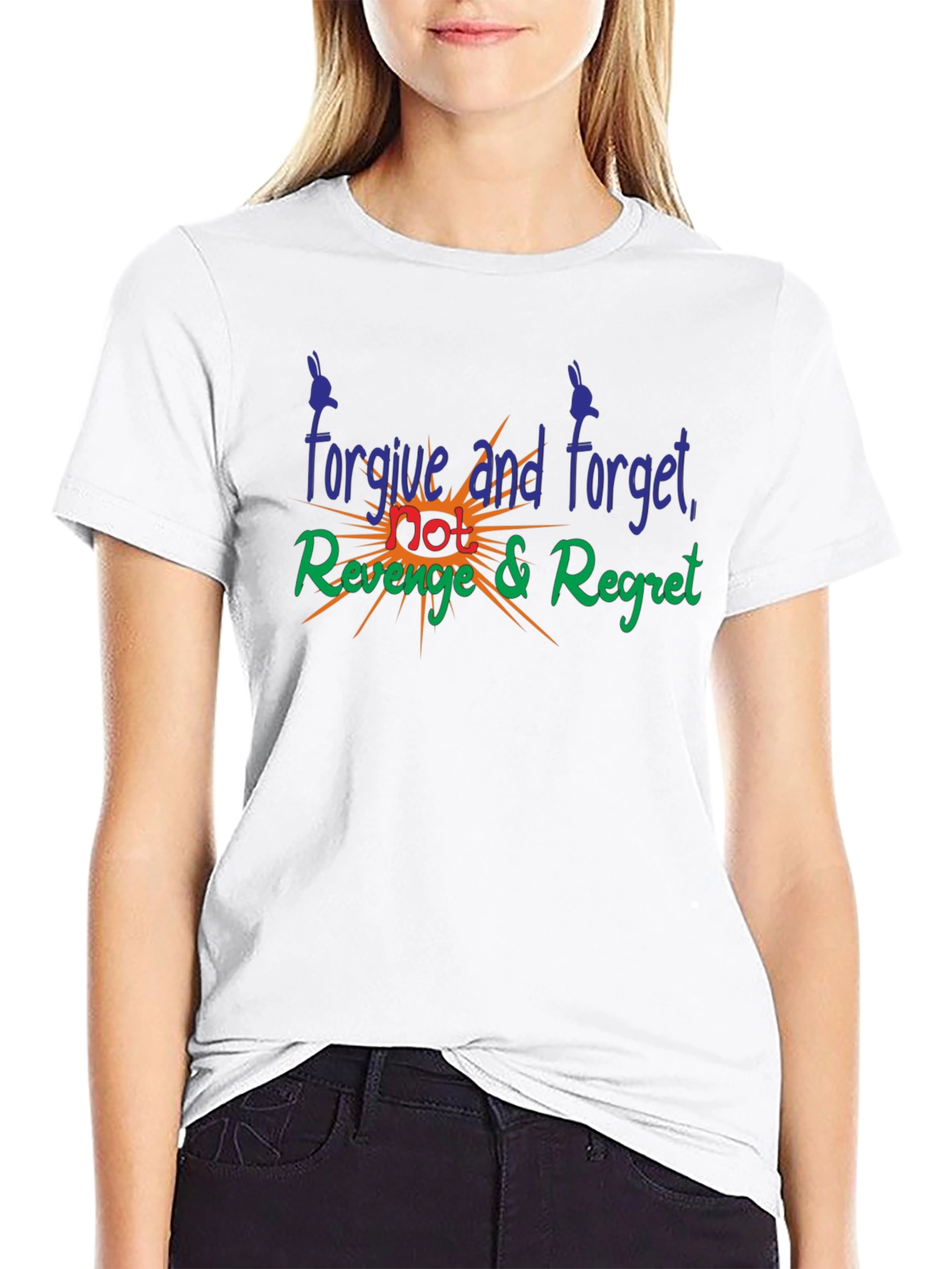 Forgive Forget Revenge Regret Graphic T-Shirt