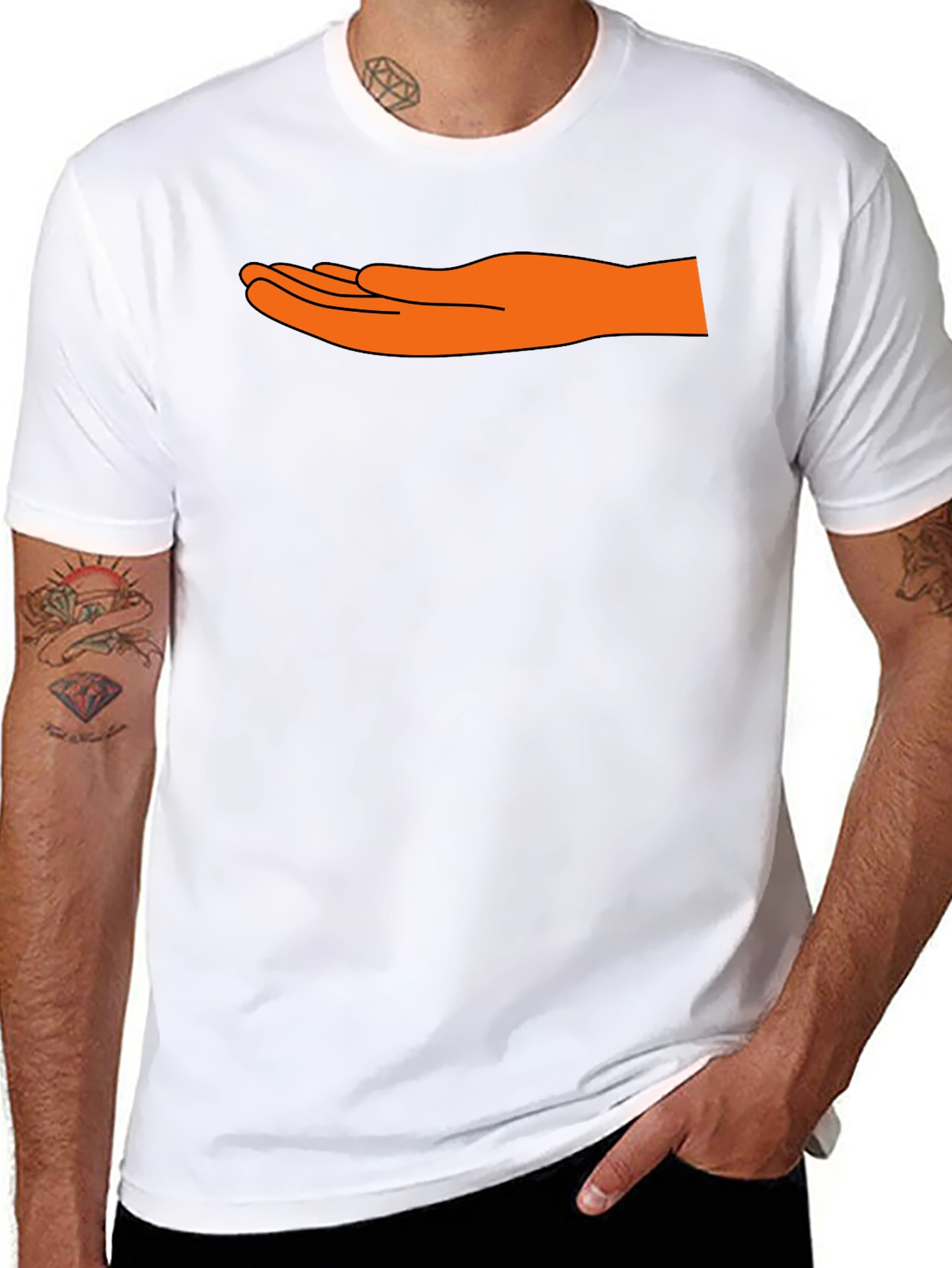Novelty Hand Graphic T-Shirt