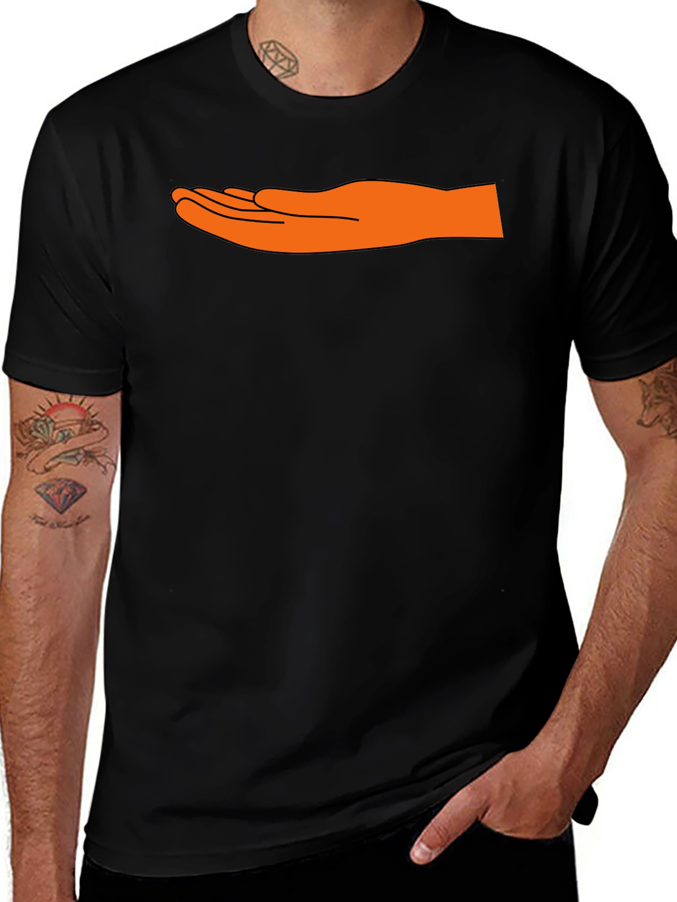 Novelty Hand Graphic T-Shirt