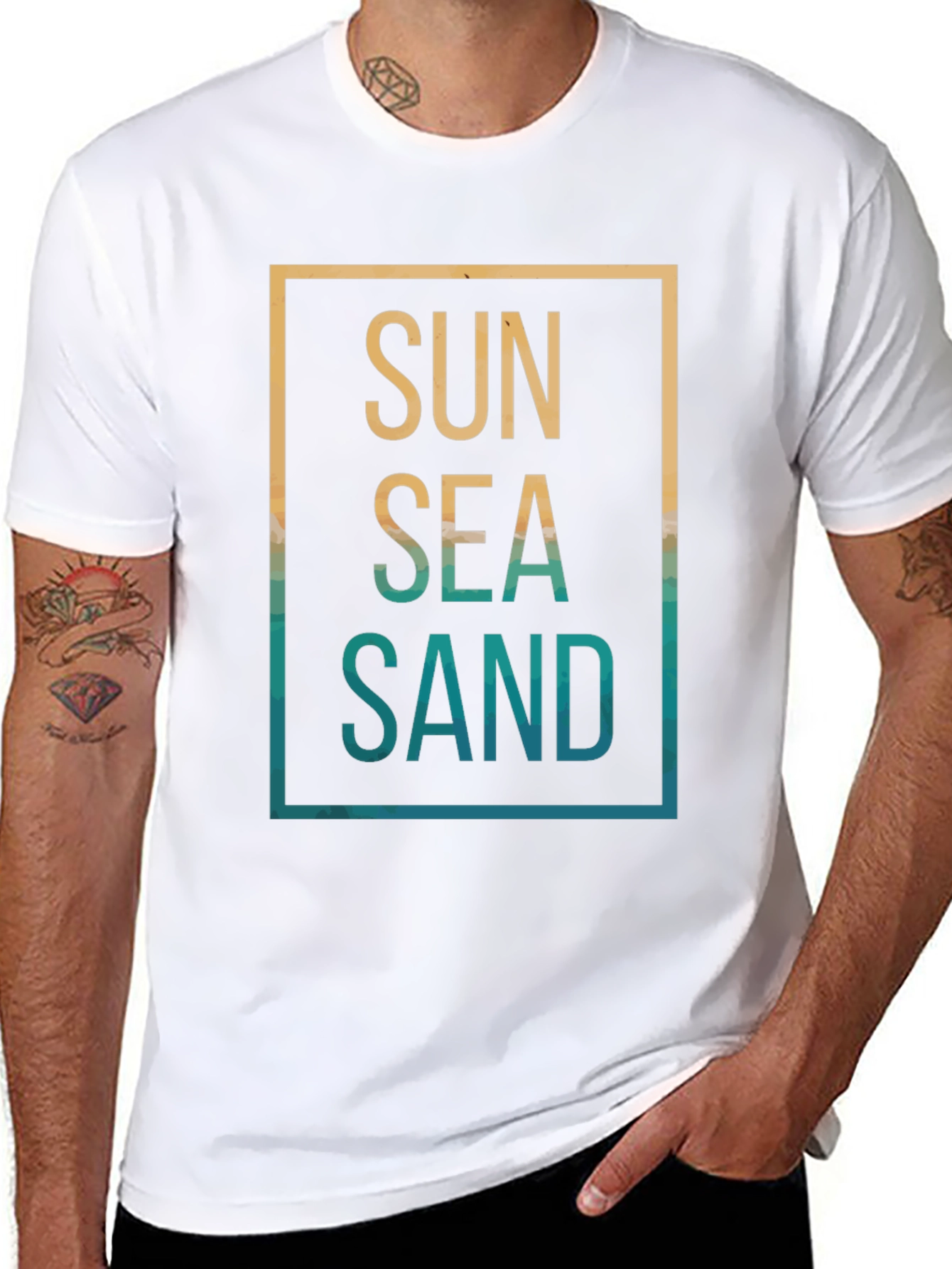 Sun Sea Sand Graphic Tee - Coastal Vibe