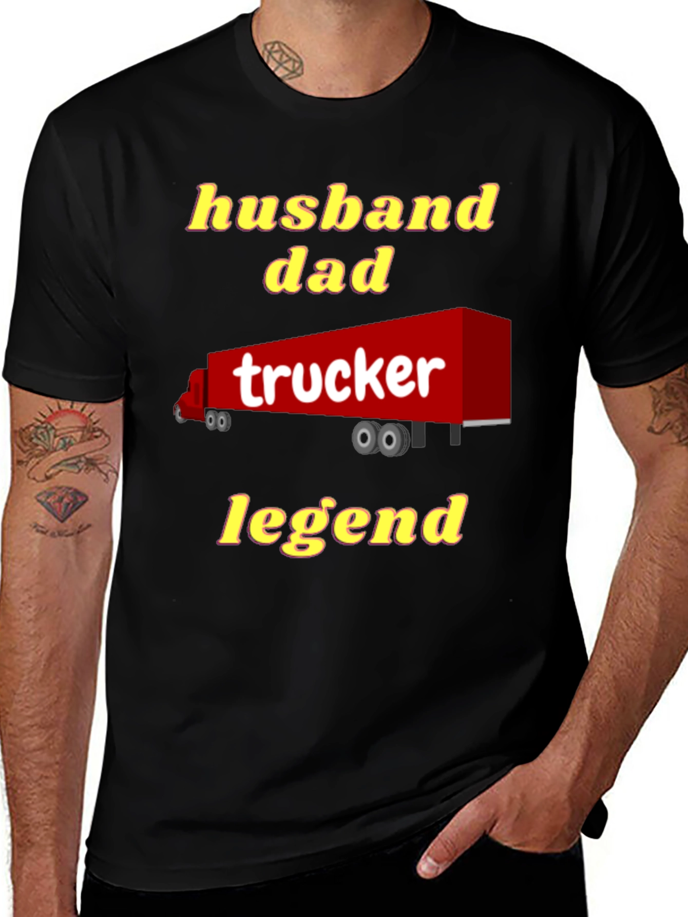 Husband Dad Trucker Legend T-Shirt