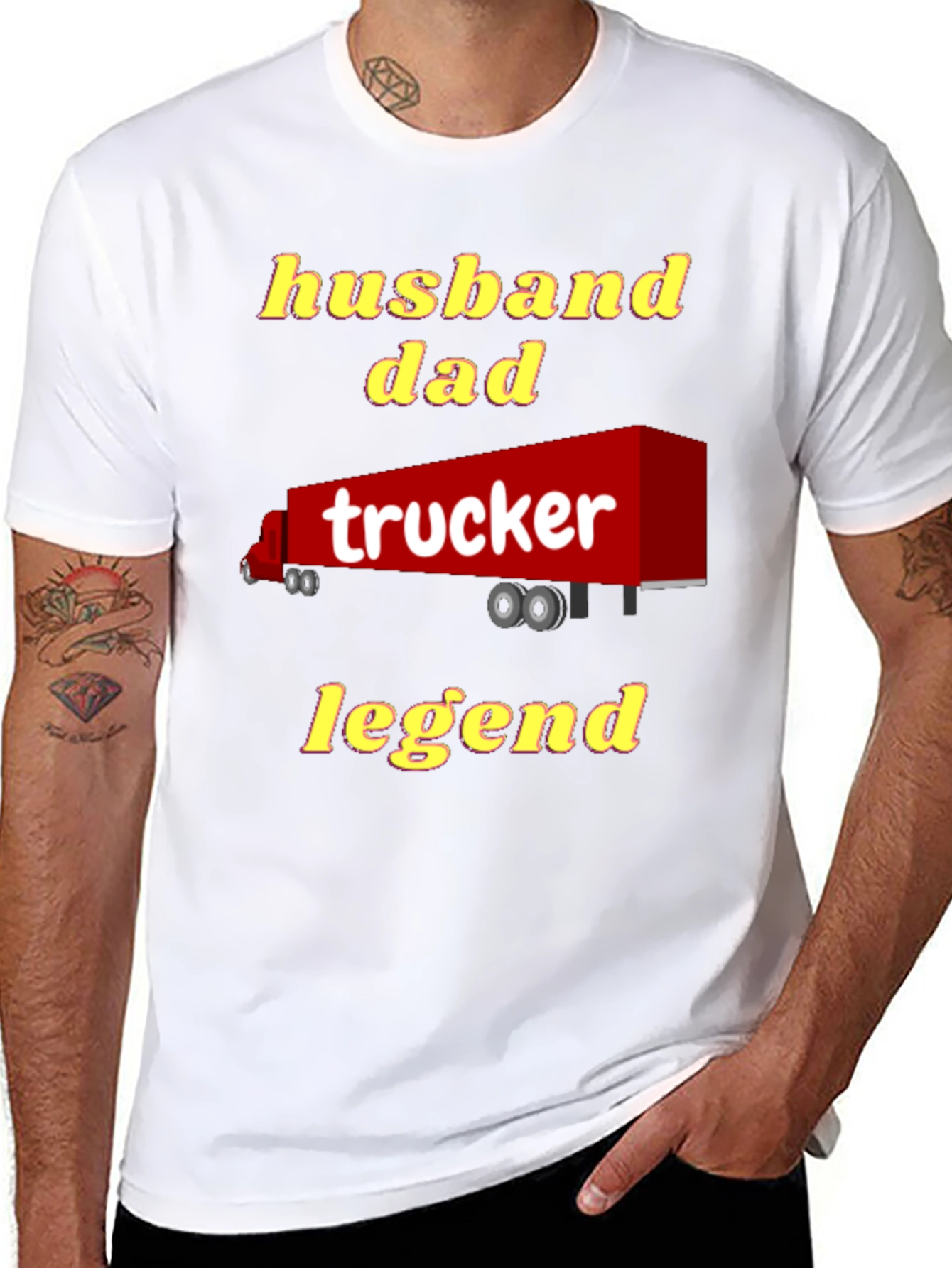 Husband Dad Trucker Legend T-Shirt